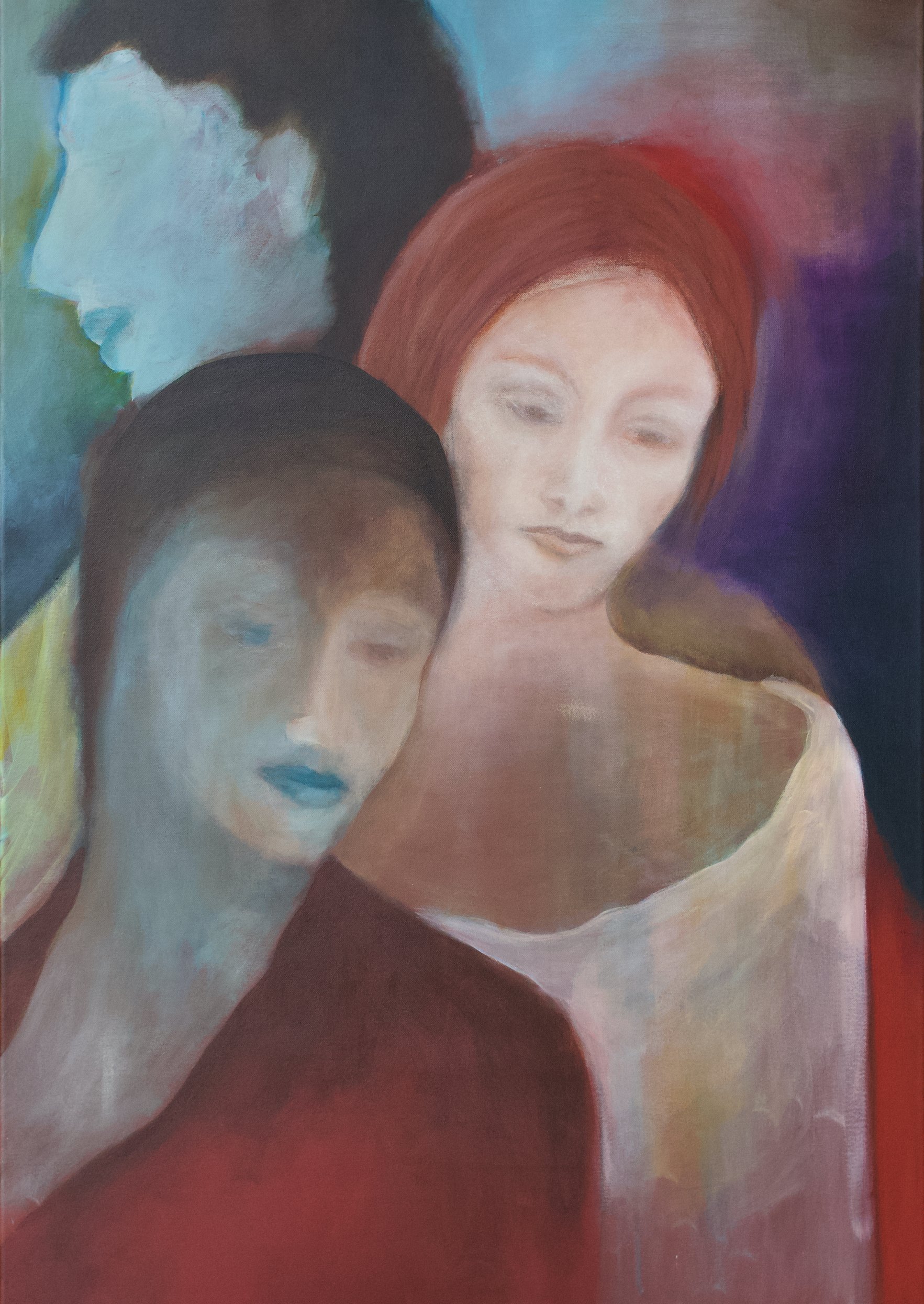 100x70, Kohle, Kreide, Acryl auf Leinwand/2020