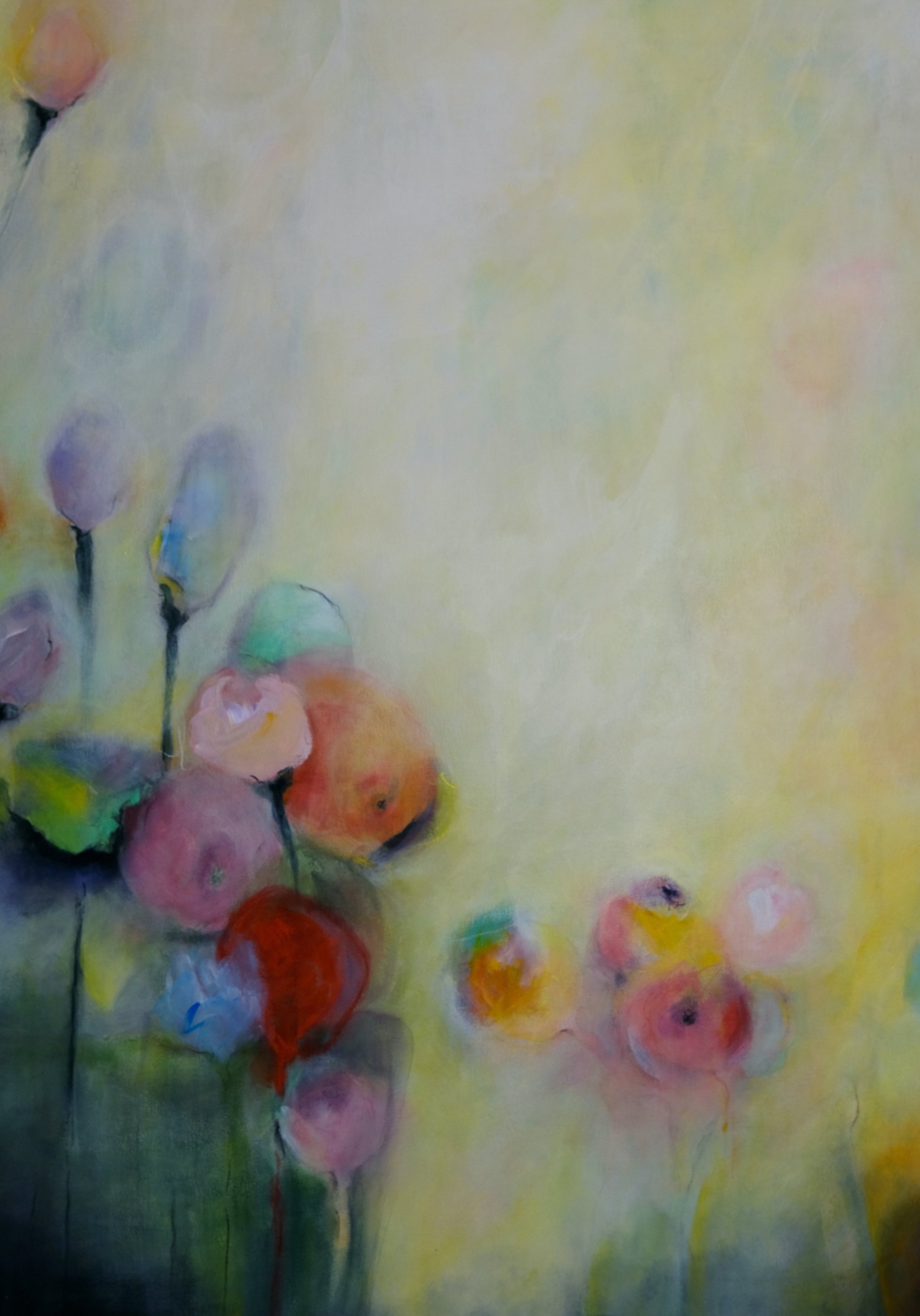„Sommer“, 130x90, Kohle, Kreide, Acryl auf Leinwand/2020