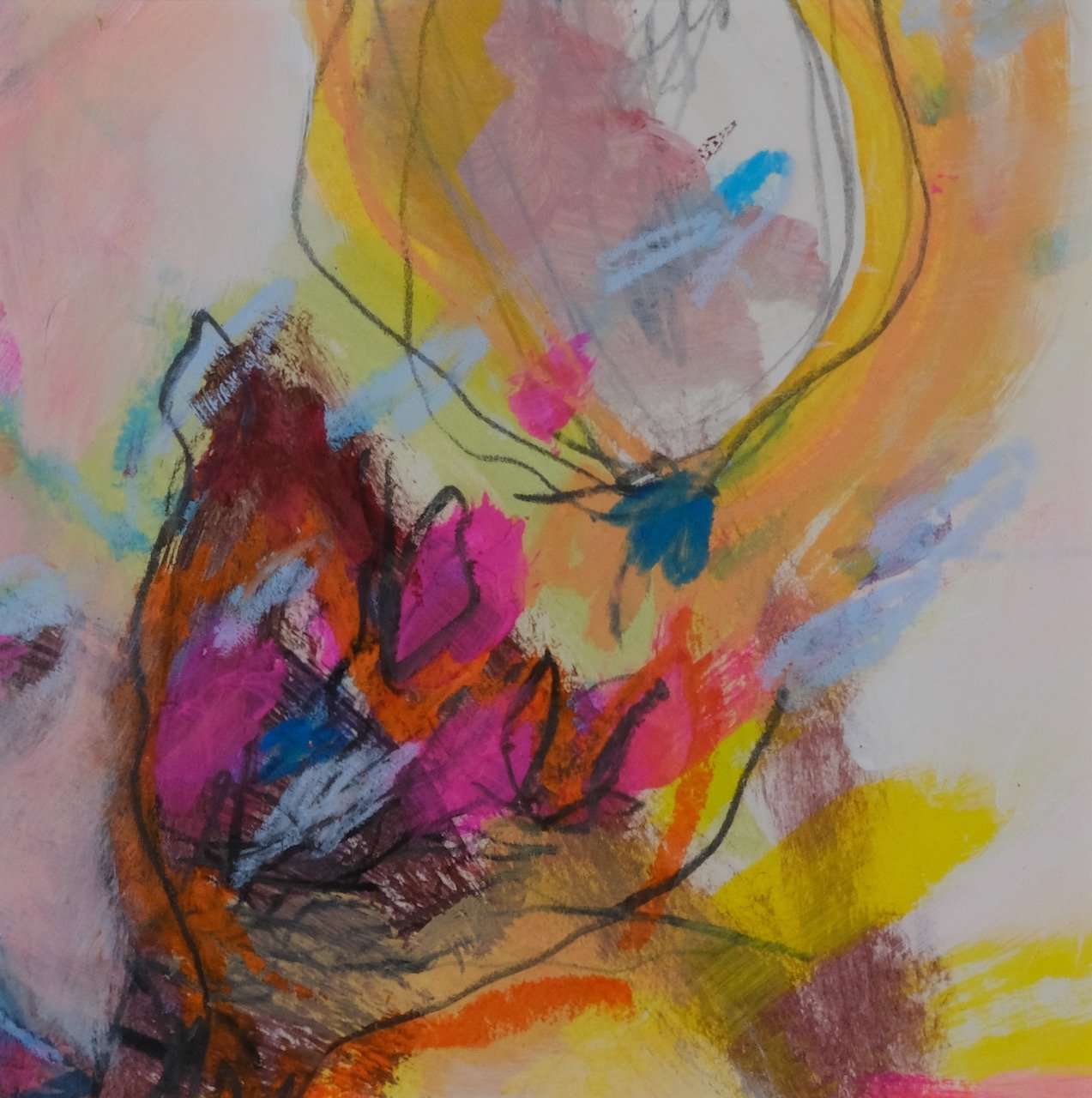 12x12, Kreide Graphit, Acryl auf Papier/ 2024