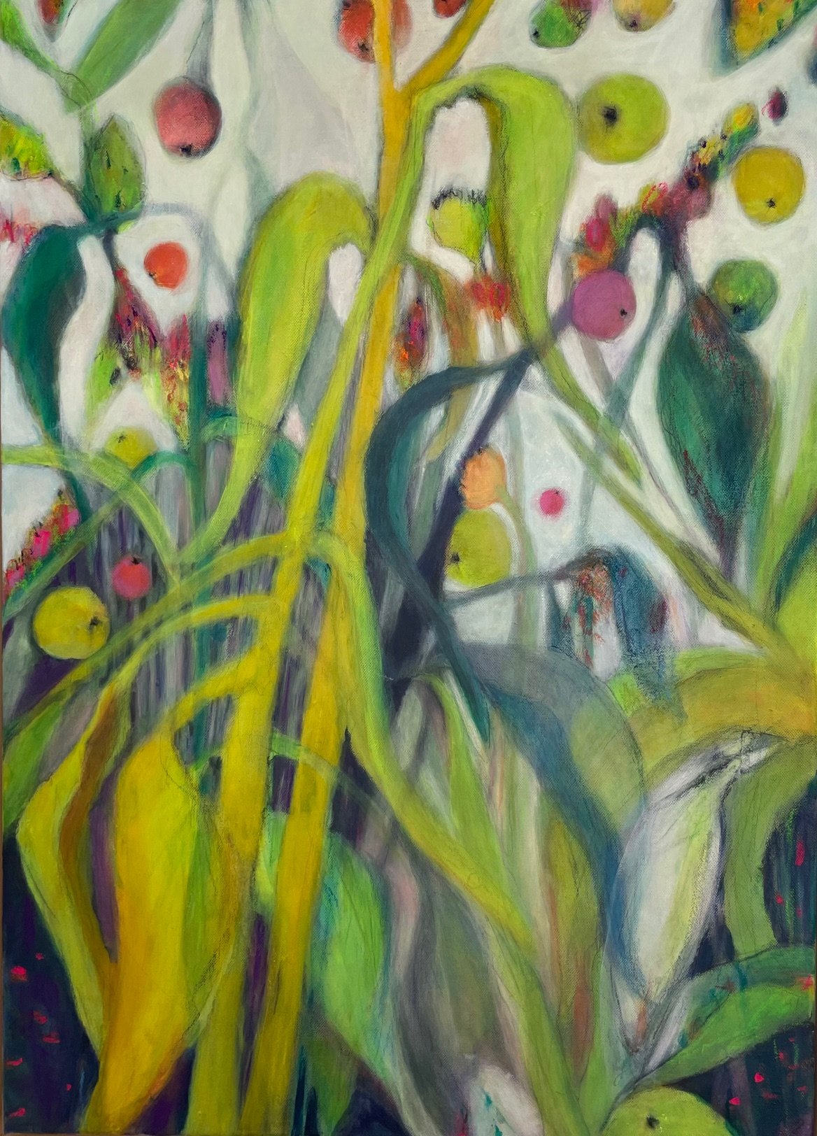 70x50, Kohle, Kreide, Acryl auf Leinwand/2024