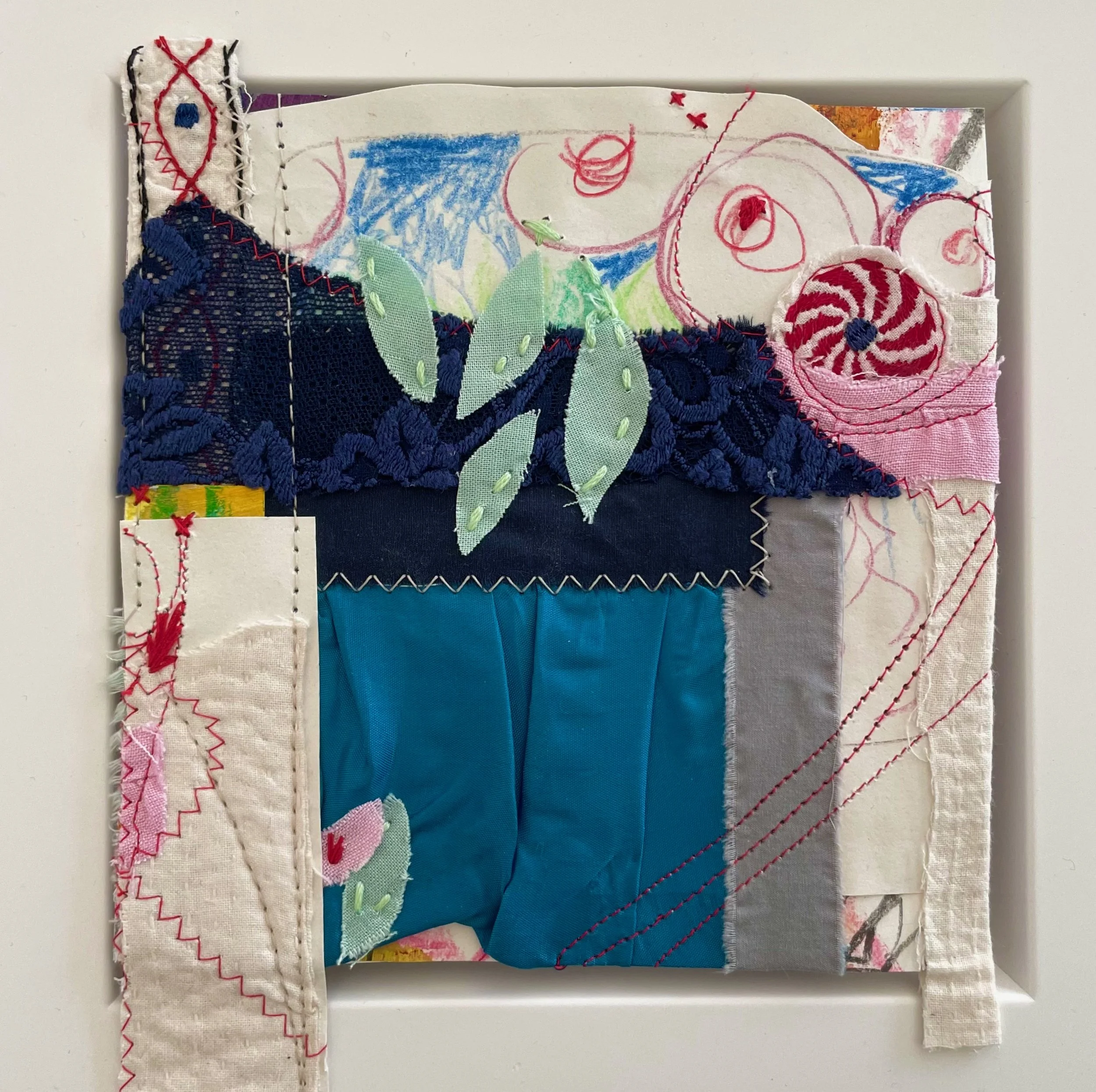 "rosenblau", 
20 x 20 cm, fiberart/ 2025