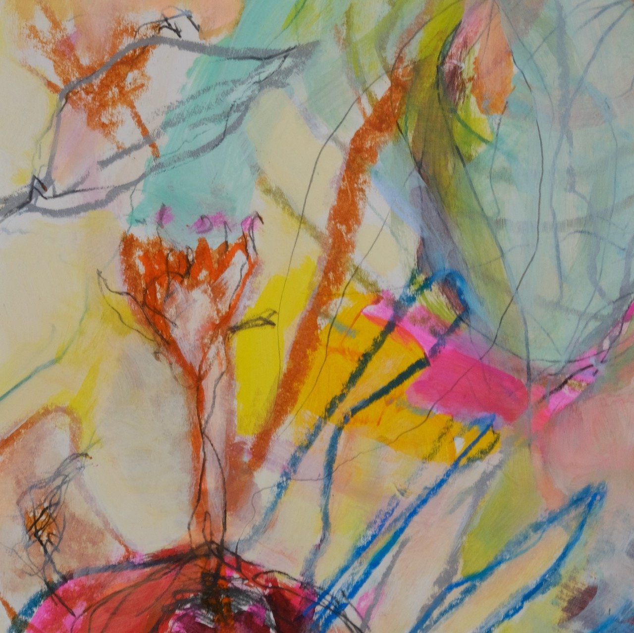 24x24, Kreide Graphit, Acryl auf Papier/ 2024