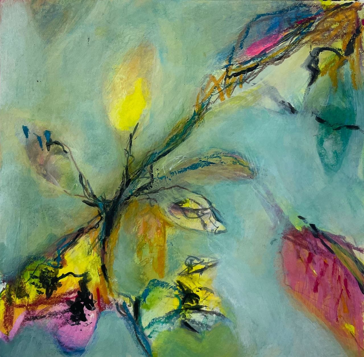 20x20, Tusche, Kreide, Graphit, Acryl auf Papier, 2022