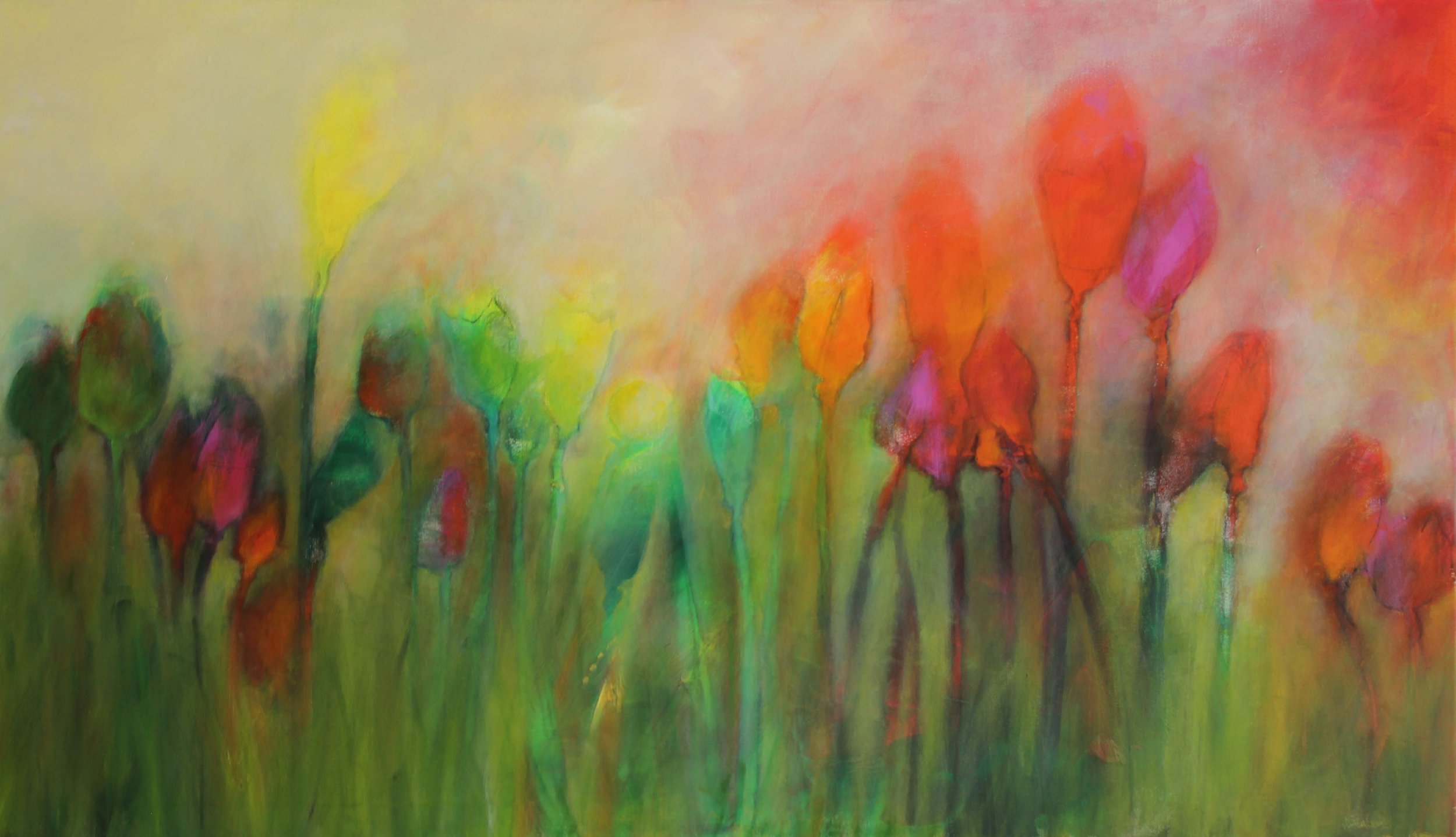 70x120, Kohle, Kreide, Acryl auf Leinwand/2016