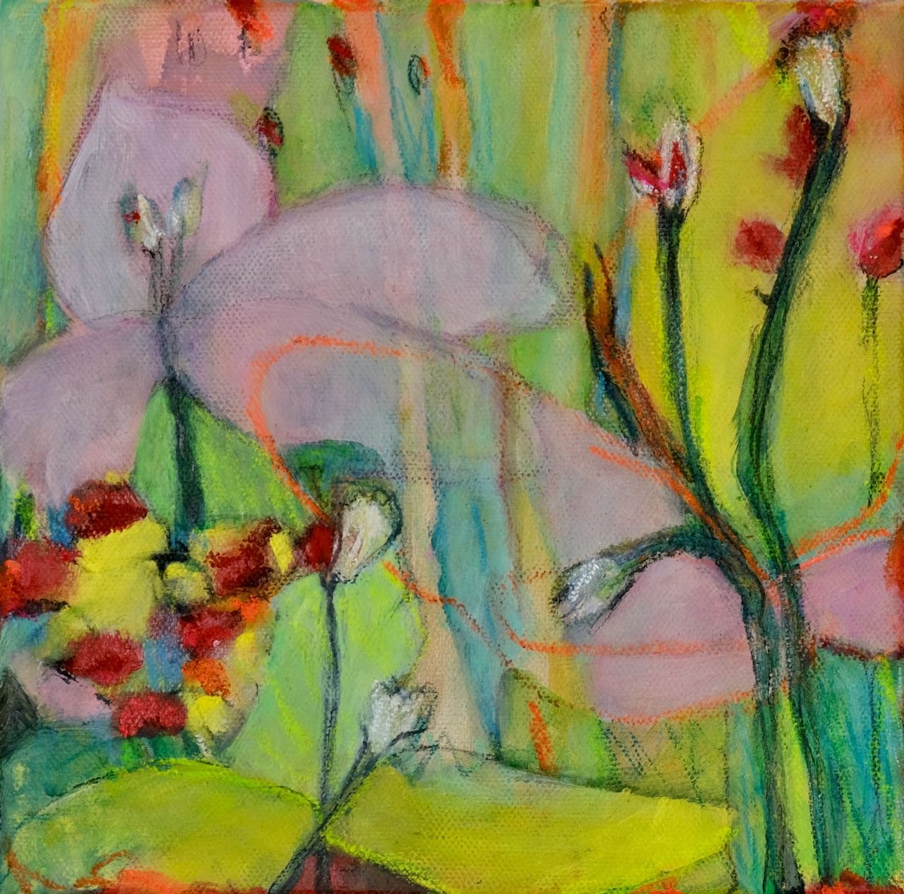 20x20, Tusche, Kreide, Graphit, Acryl auf Leinwand, 2025