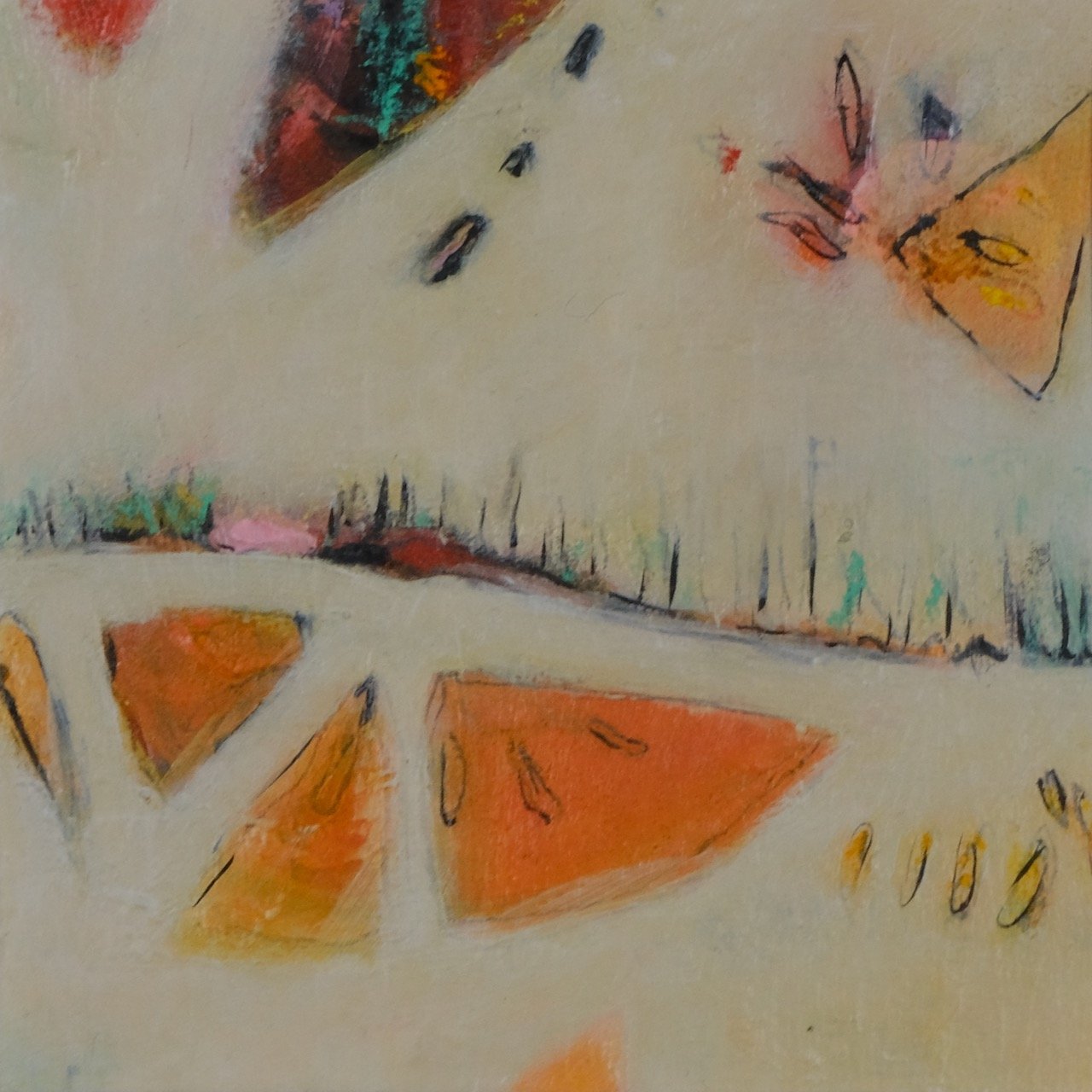 12x12, Kreide, Graphit, Acryl auf Papier, 2024