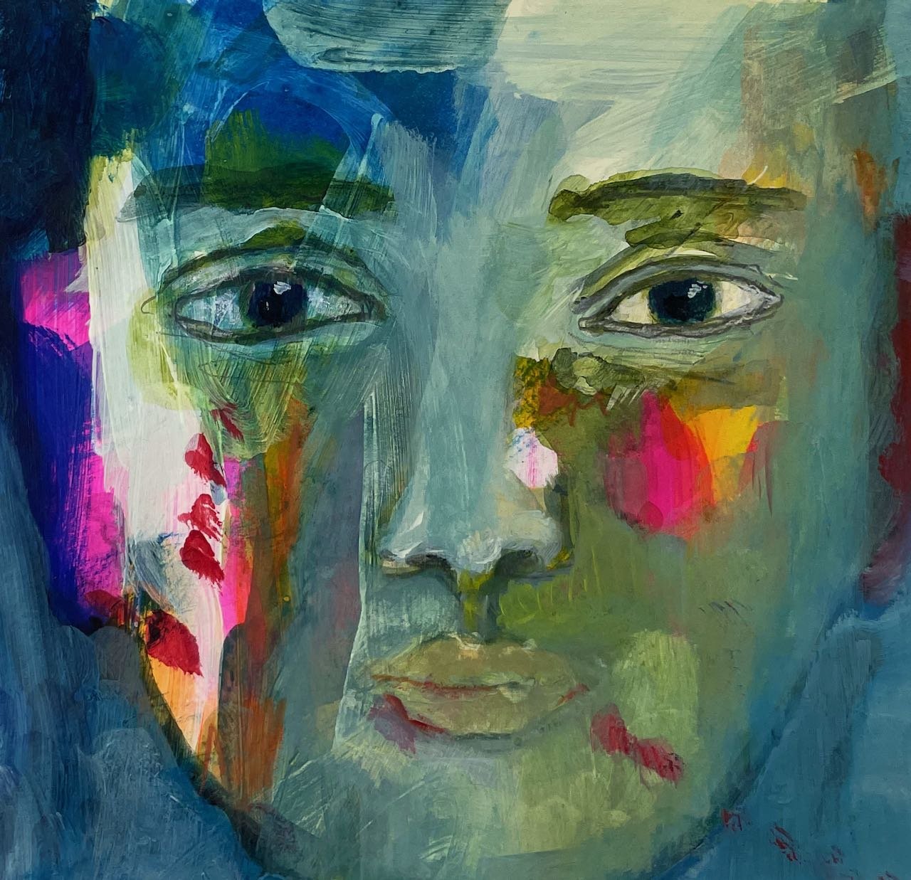 20x20, Tusche, Kreide, Graphit, Acryl auf Papier, 2023