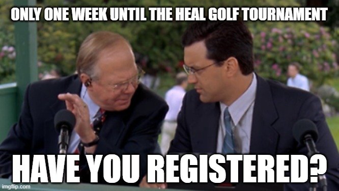We're just ONE week away from the tournament! Have you registered? Are you ready to WIN? We can't wait to see you at Bull Run for the shotgun start bright and early next Friday.
www.birdease.com/HEALFoundation