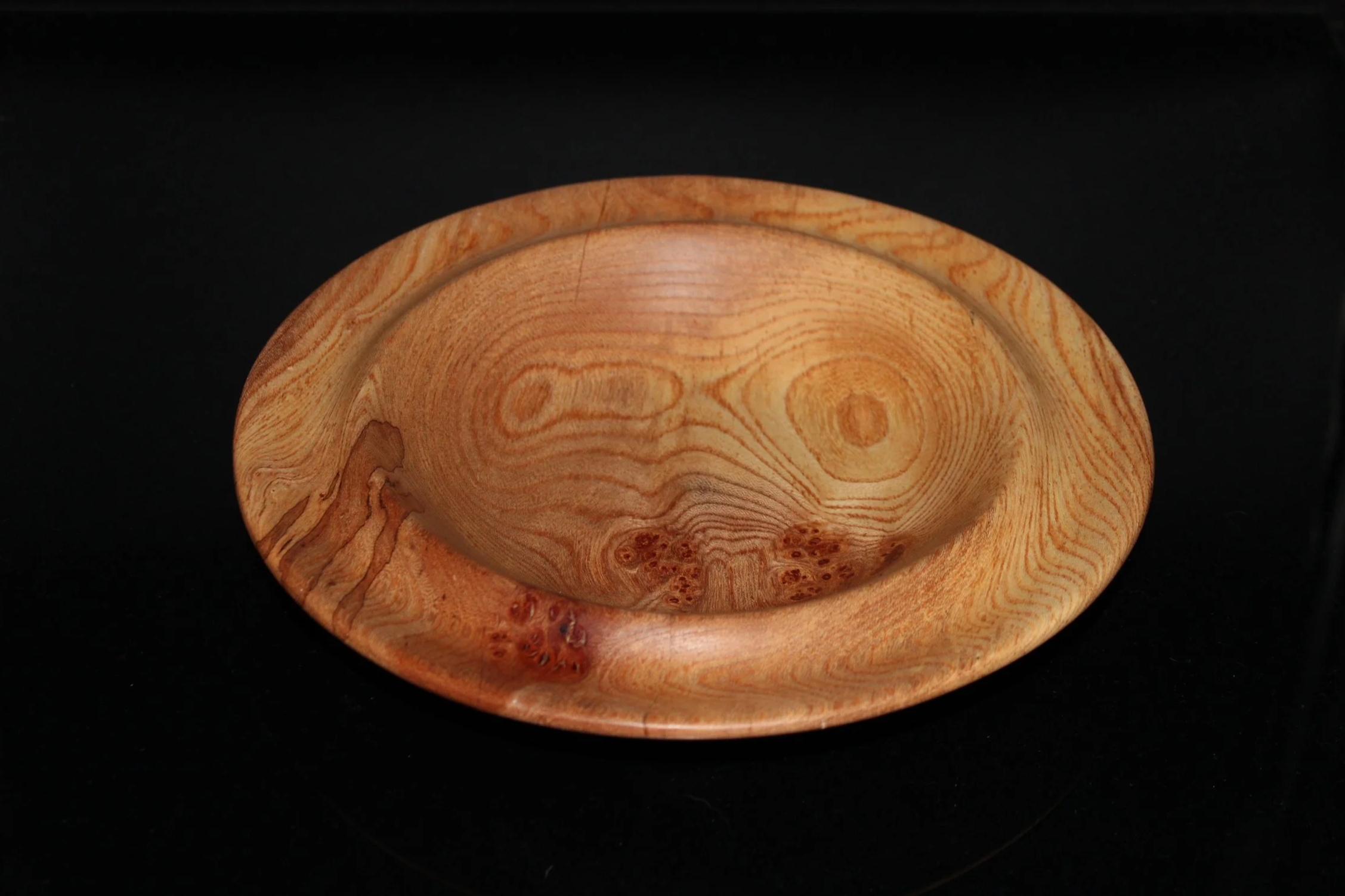 Spalted Elm Burl Rimmed Plate