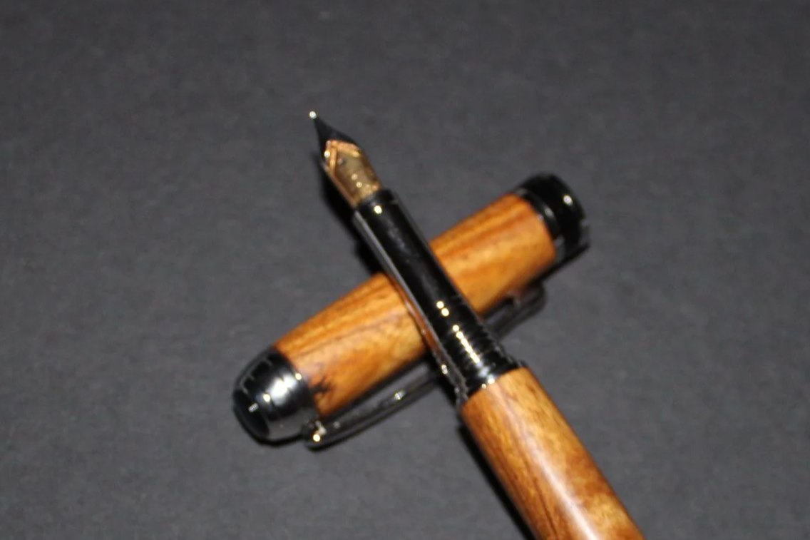 Mistral 24K Gold Nib Fountain Pen - Laburnum Wood