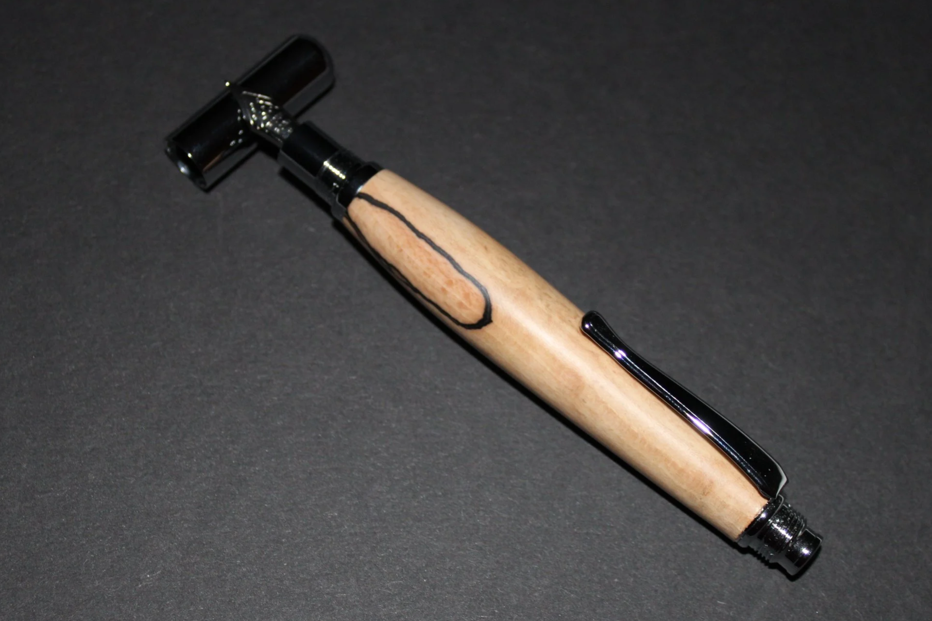 Nibster Fountain Pen Spalted Ash - Chrome