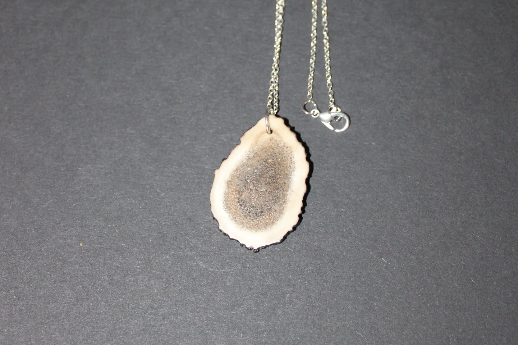 Red Deer Antler Necklace - Stirling Silver (925), 20" Chain