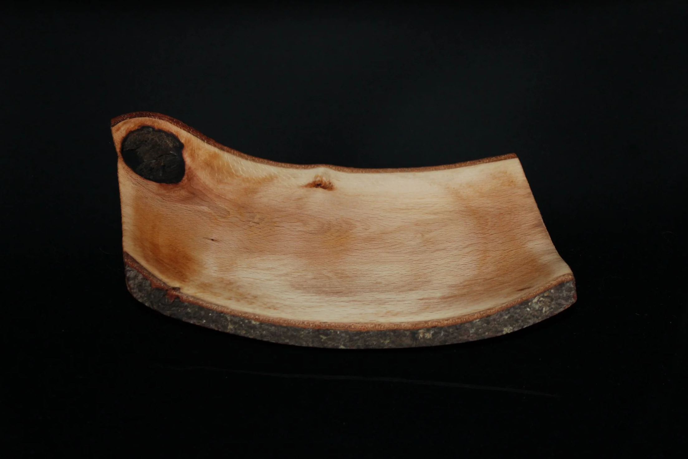 Beech Plate with "Eye" - Live Edge