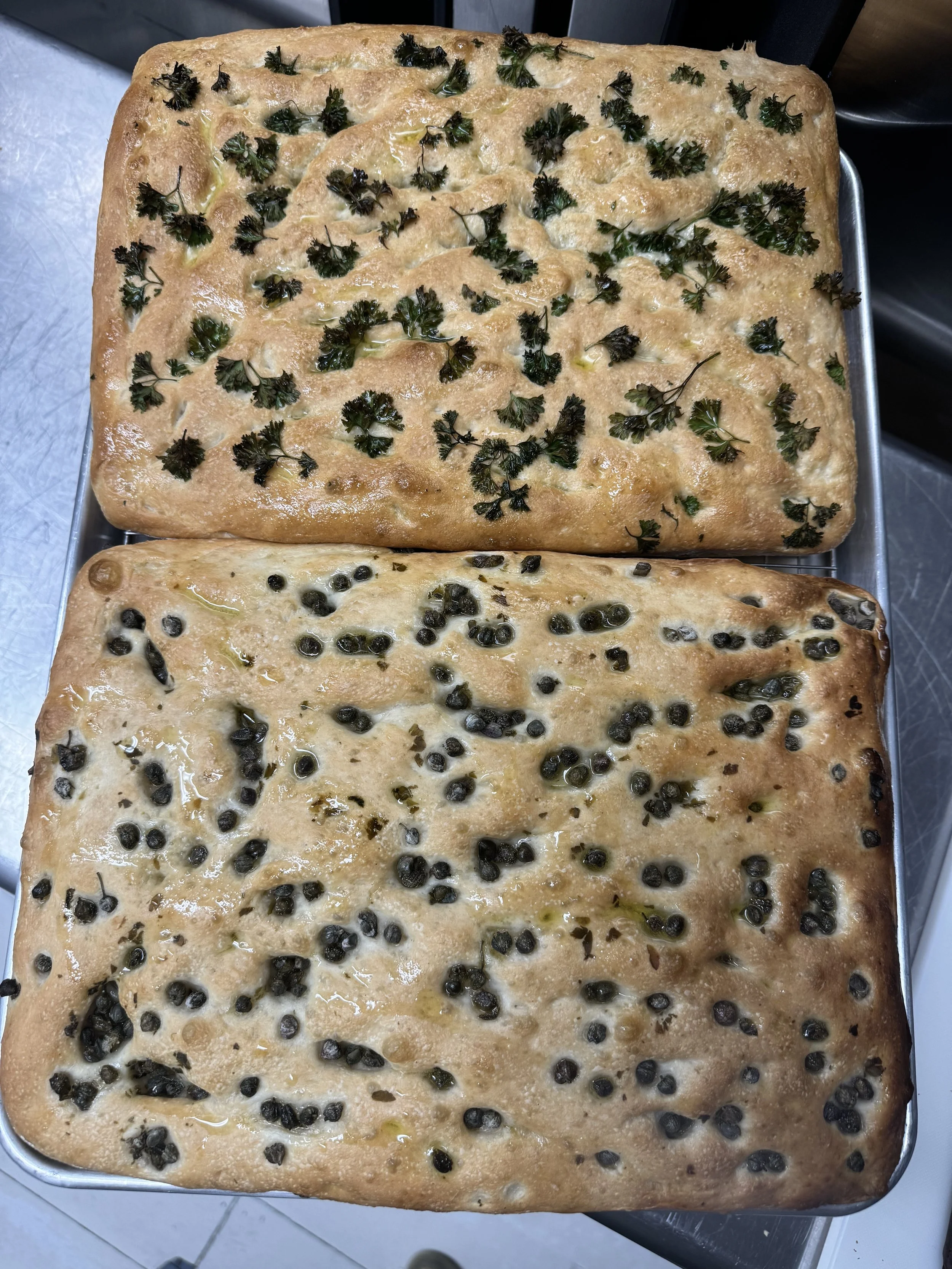 Italian Parsley and Caper Focaccia