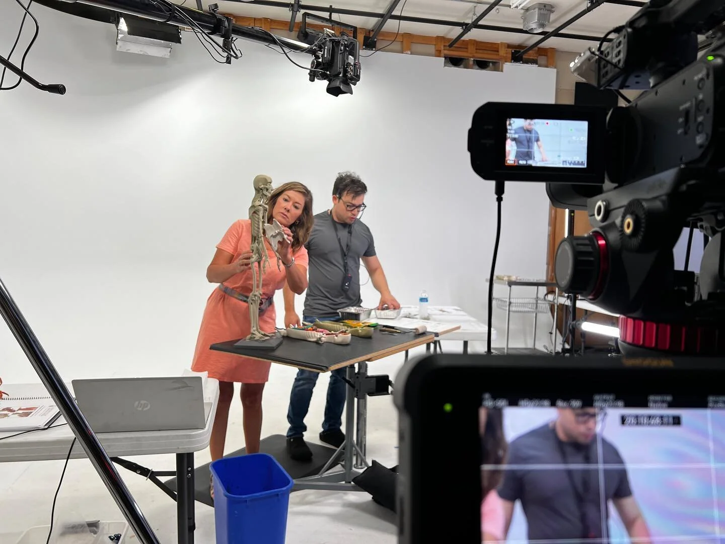 I love that my work is never boring. Today I&rsquo;m at the Anatomy in a Clay Production studio recording a teaching segment with this system that helps teachers or medical students learn more about anatomy in a hands on way.