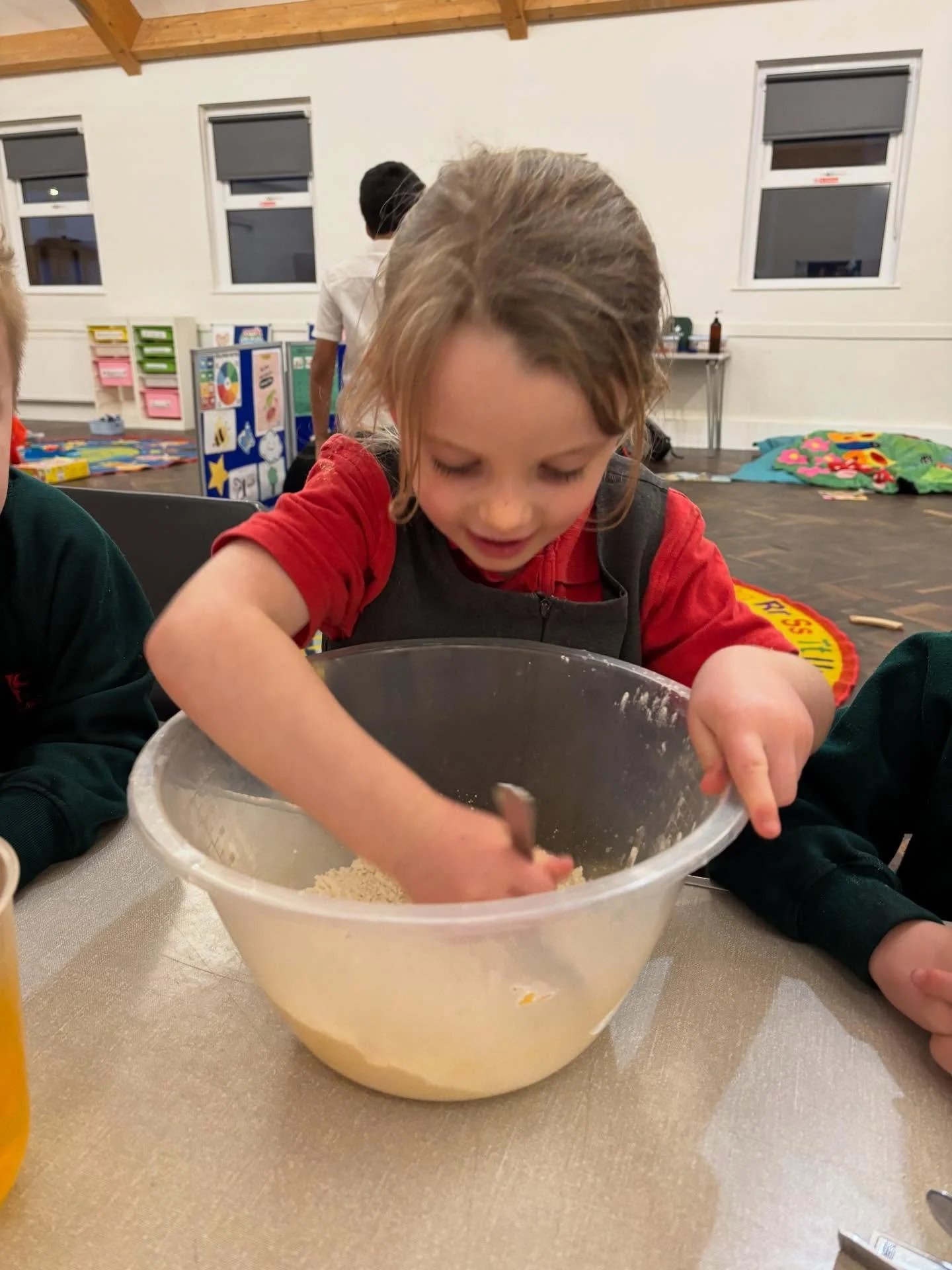 Today at St Philip&rsquo;s we&rsquo;ve made play-dough! The children really enjoyed getting messy and feeling the different textures of play-dough! 🫟
