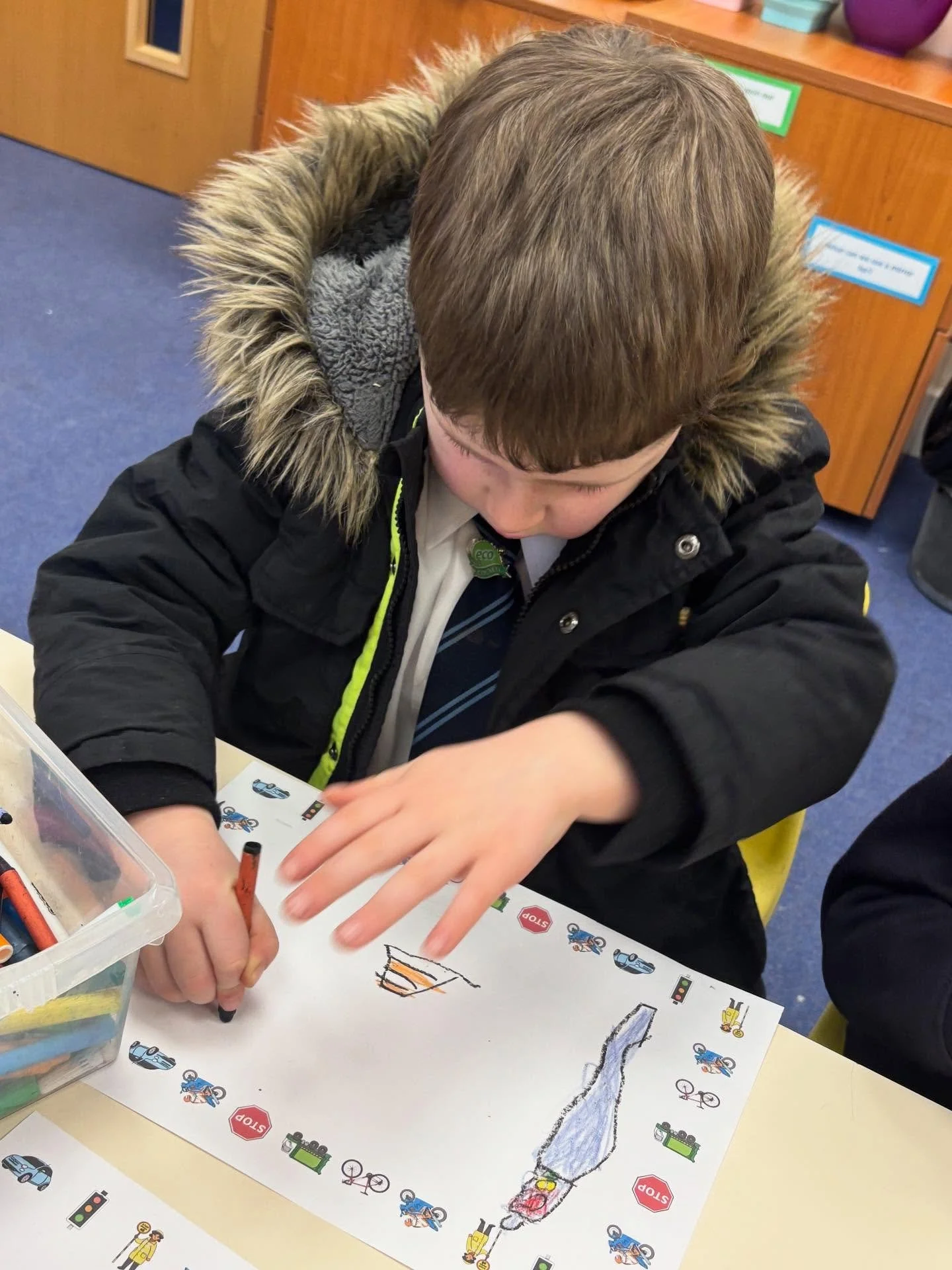 New term, new theme! 🚦
Today the children explored road safety and expressed their learning by creating bright, thoughtful posters.