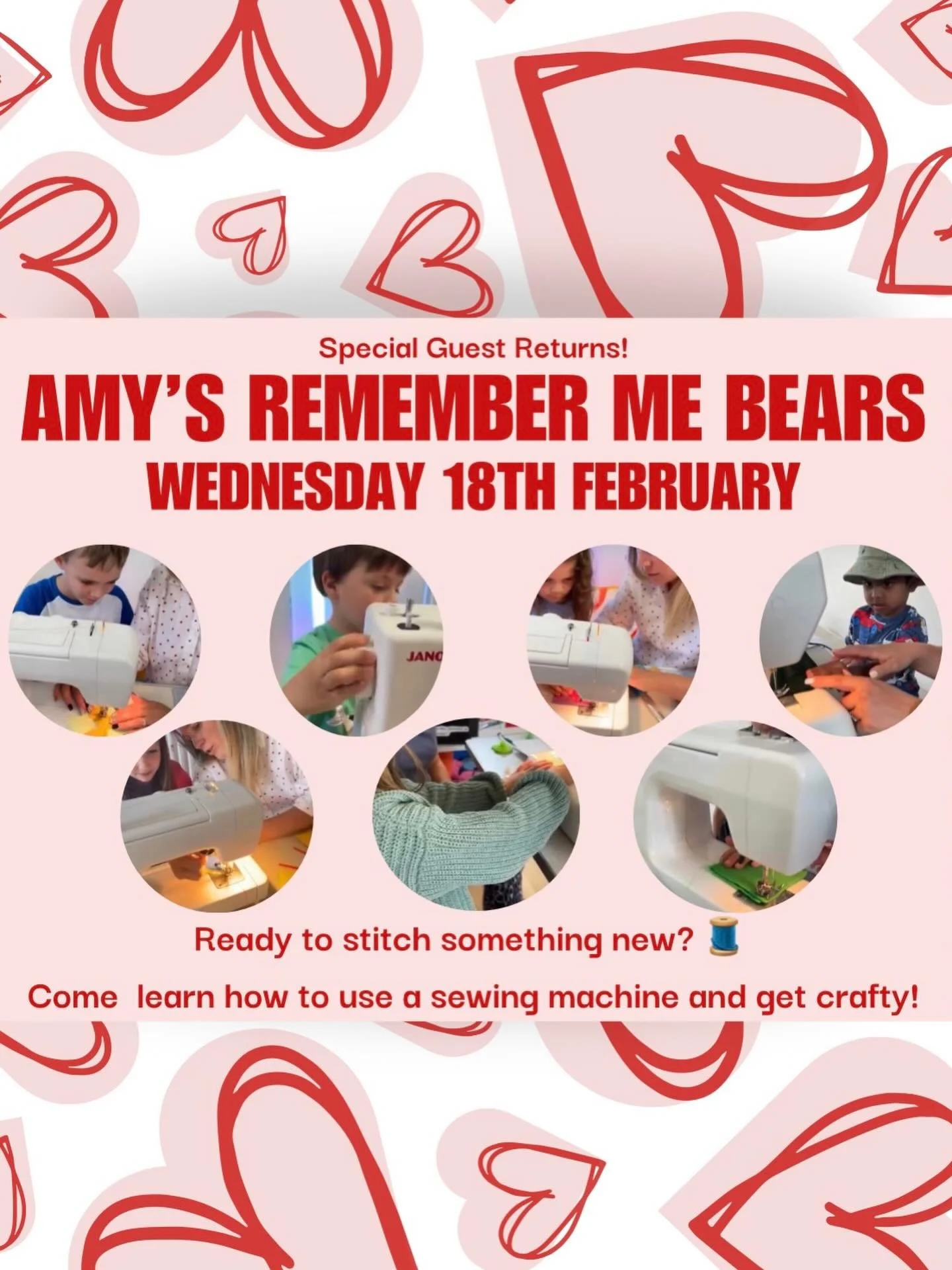 Ready to stitch something special? ✂️💛
Come learn how to use a sewing machine and get crafty with @amys_remember_me_bears 
🪡 Limited spaces available &mdash; book now!
#SewingClass #CraftWorkshop #AmyRememberMeBears #SewingLife #HandmadeUK #Creativ