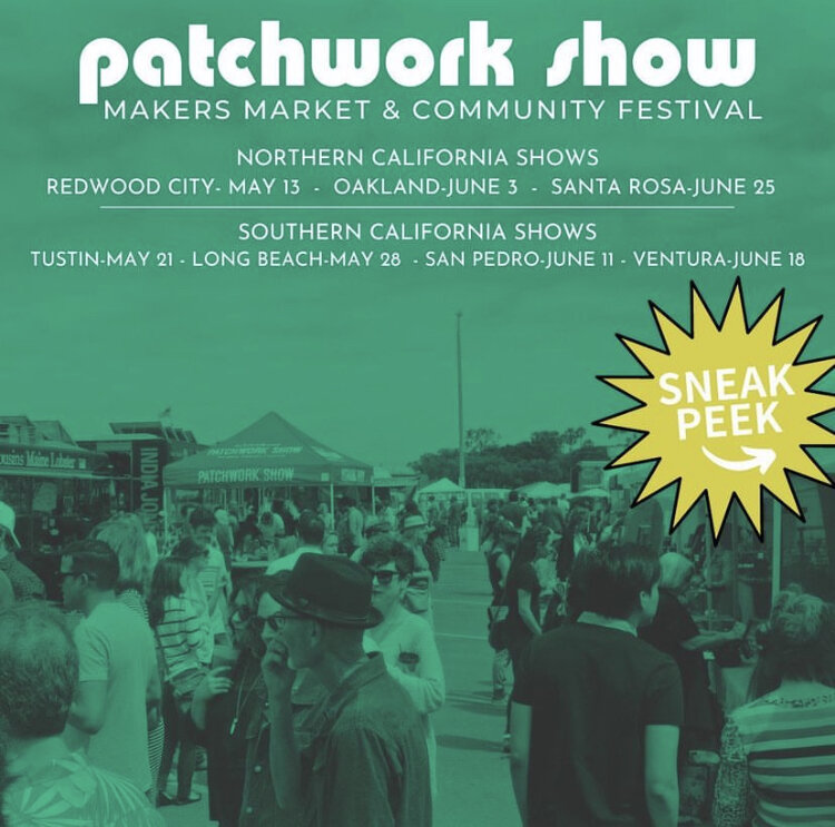 🗓️ 5/21 &bull; Tustin CA📍
Excited to be a part of the Patchwork Show this weekend in Old Town Tustin! Bring the whole family as there will be food trucks and over 100 vendors to shop from. The sun will be out and plenty of activities to enjoy. See 