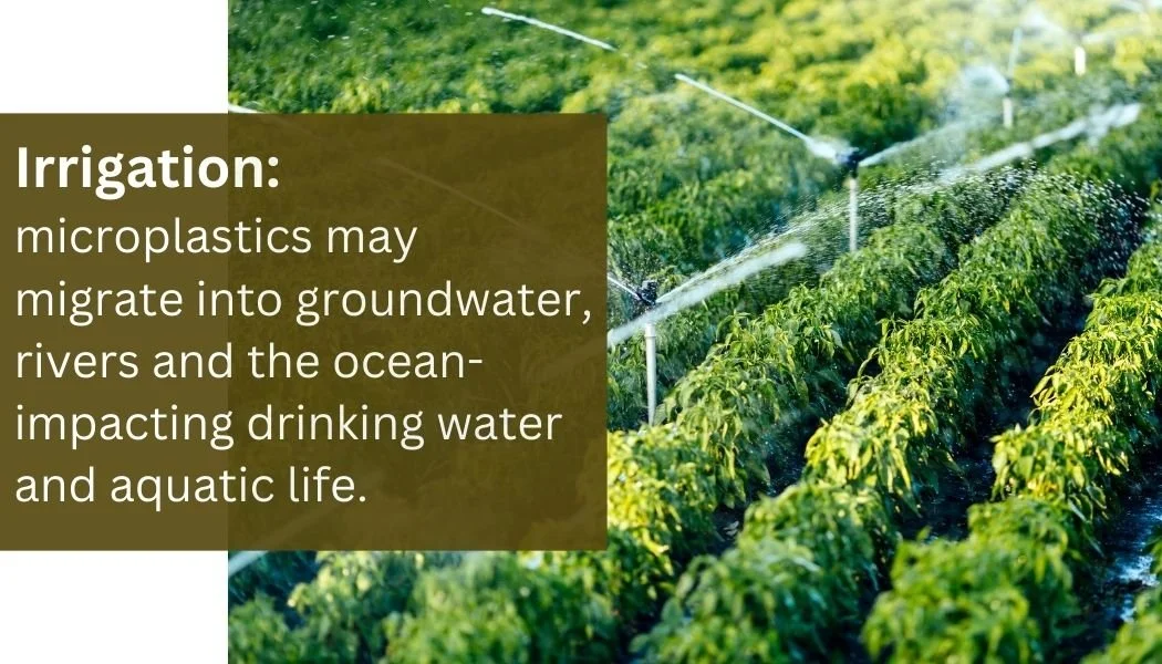 Microplastics migrating into water