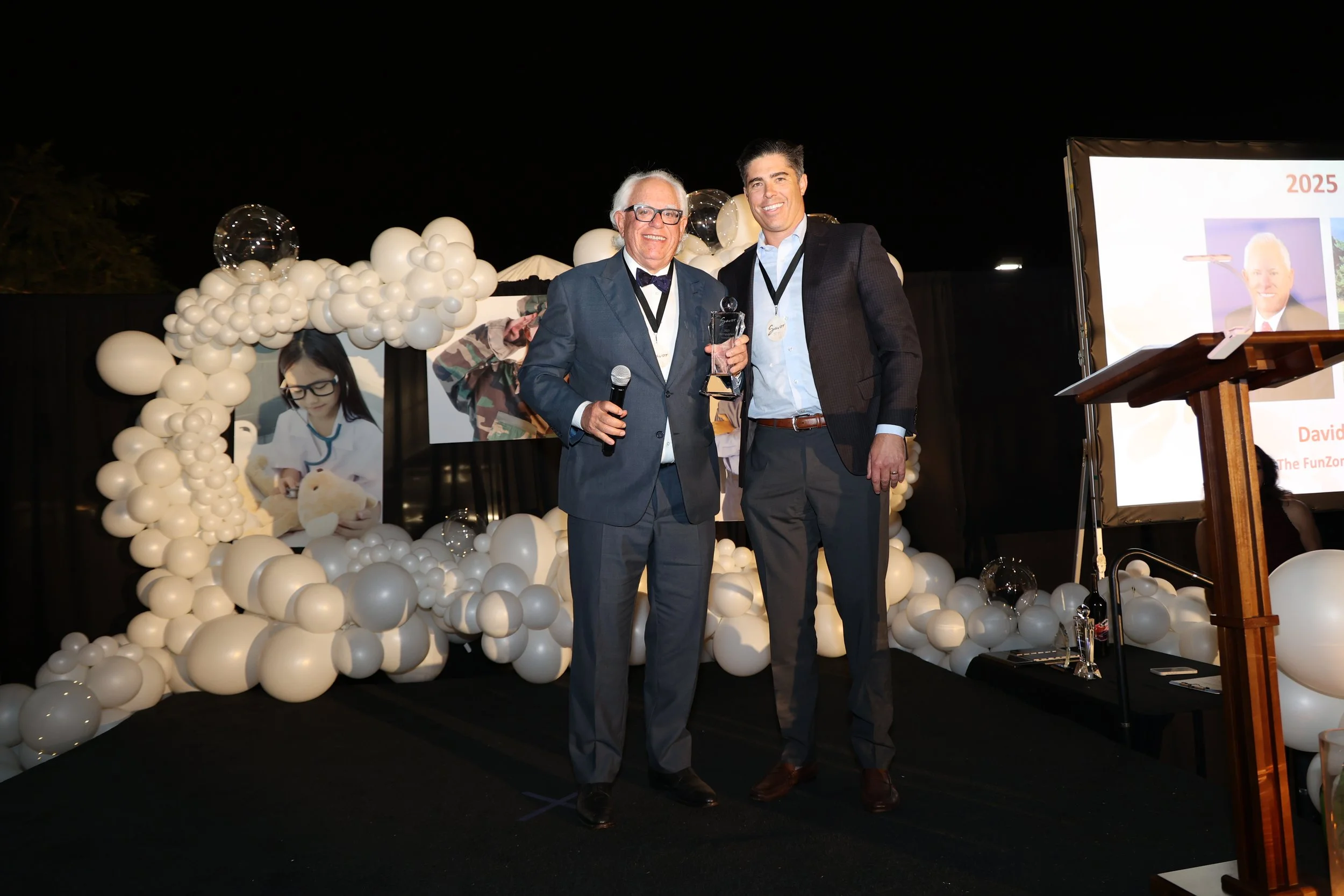 Honorees David A. Pyle with son Henry Pyle 
