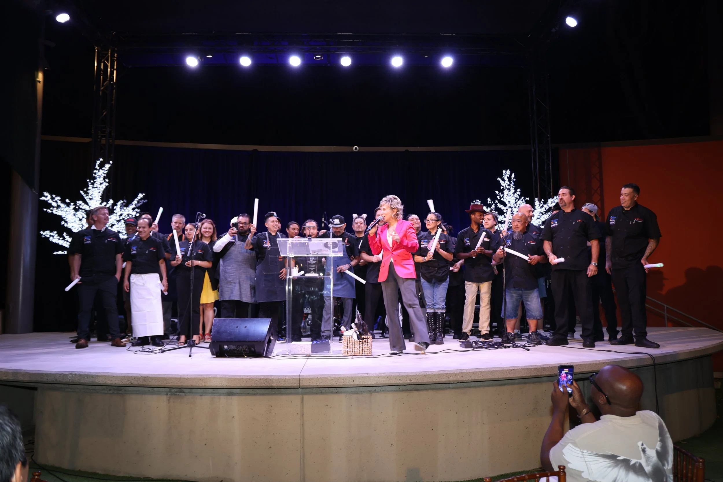 Chefs on stage for Spotlight Introduction.JPG