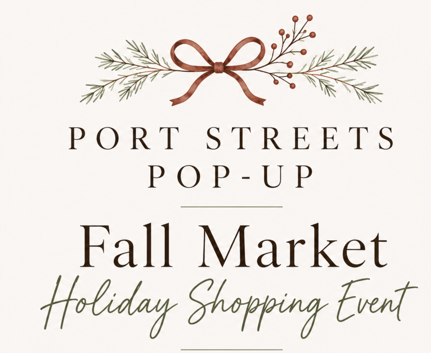 Port Streets Fall Pop-Up Market