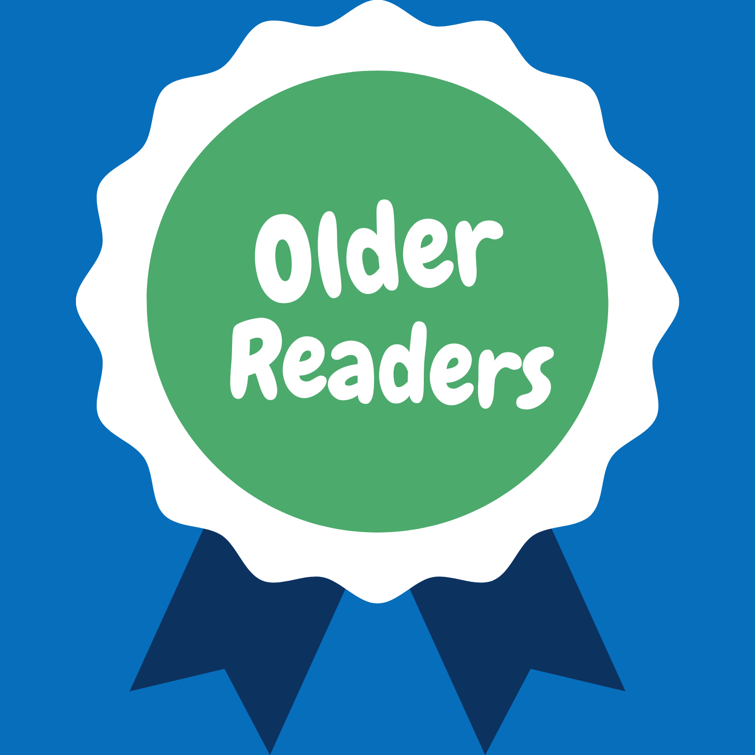 A group of older children reading books for the YABBA Fiction for Older Readers Awards.