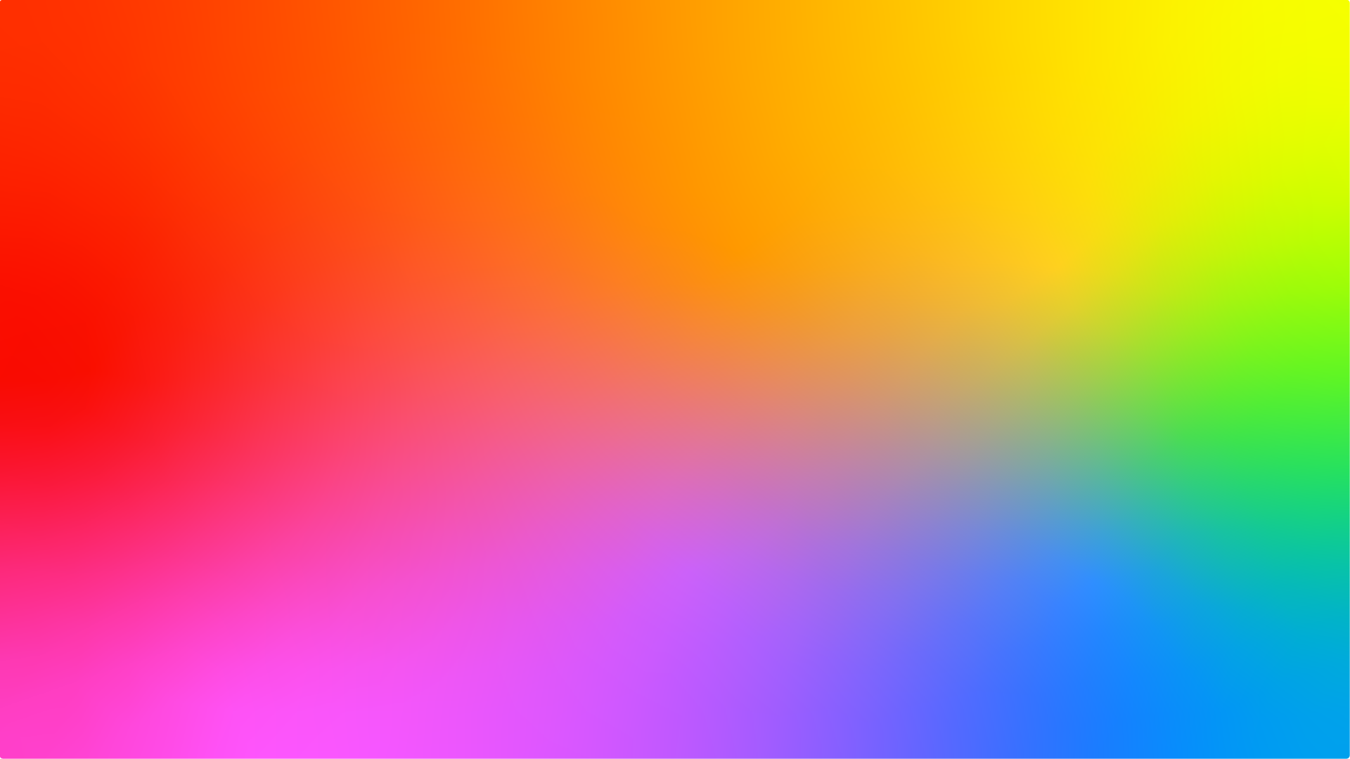 Blurred gradient background with rainbow colors blending from red, orange, yellow, green, blue, and purple.