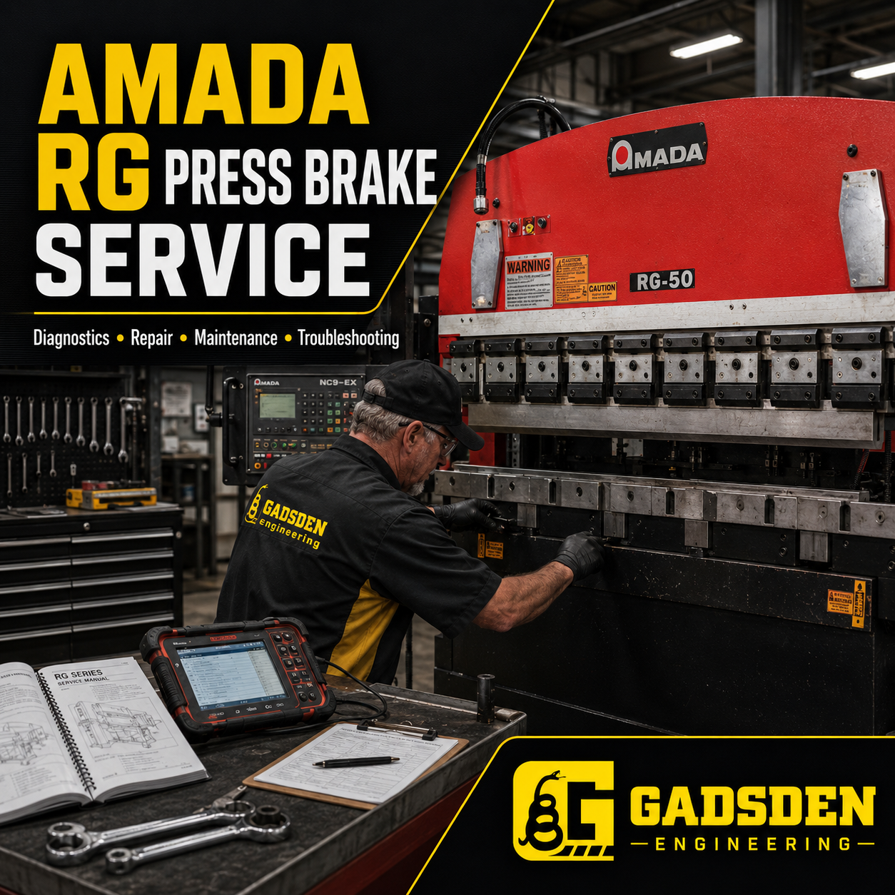 Amada RG press brake service