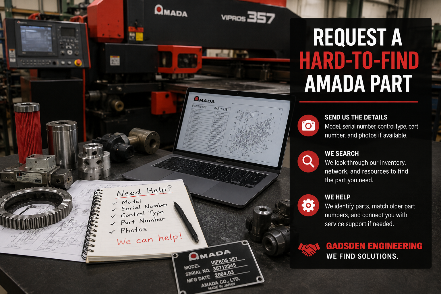 Amada Parts Request