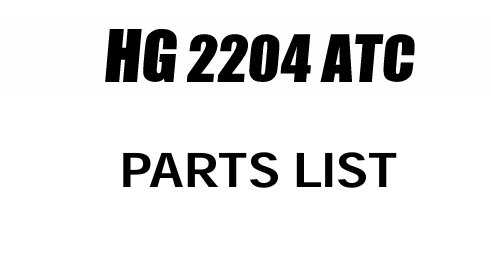 Amada HG2204-ATC Parts List