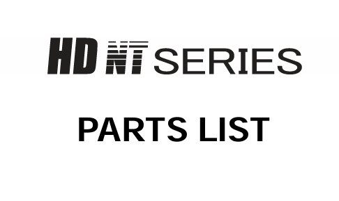 Amada HD8025-NT Parts List