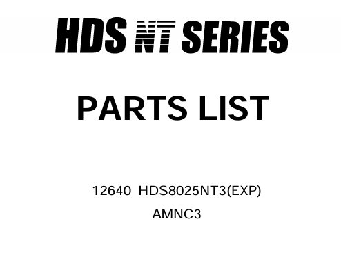 Amada HDS1303-NT3 Parts List
