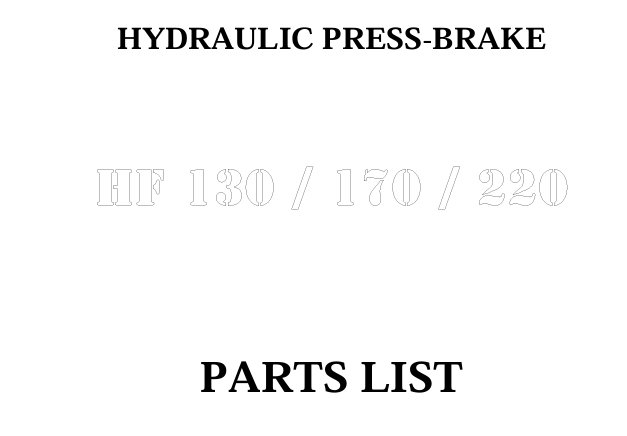Amada HFE-MT Parts List