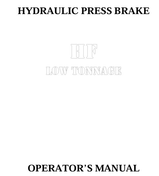 Amada HFE-LT Operator's Manual