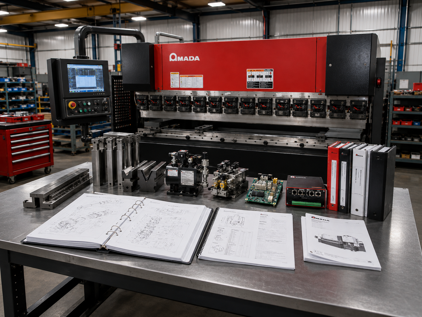 Amada press brake parts and documents