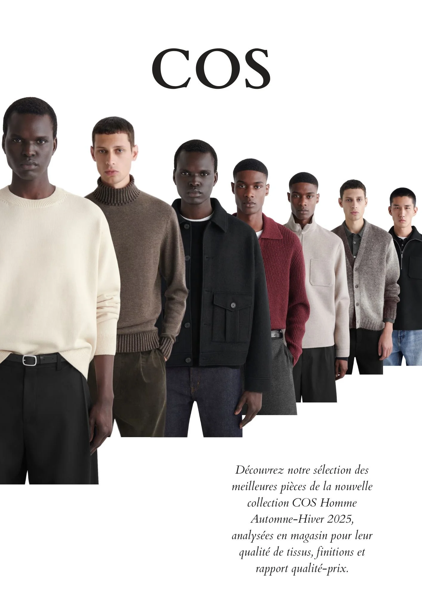 COS homme: Le meilleur de la nouvelle collection automne hiver 2025.