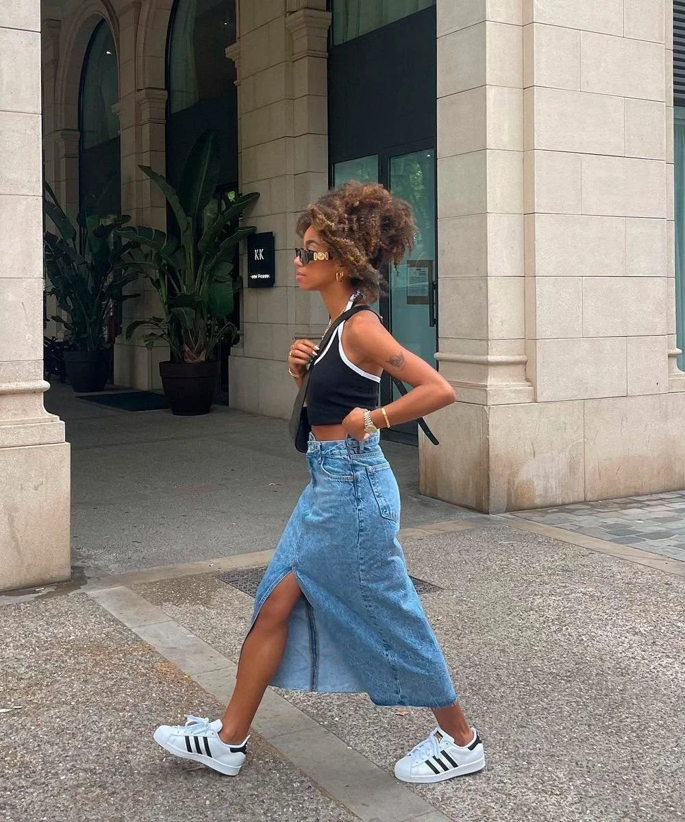 Comment Porter Jupe Longue Et Basket Comment Porter Jupe Longue