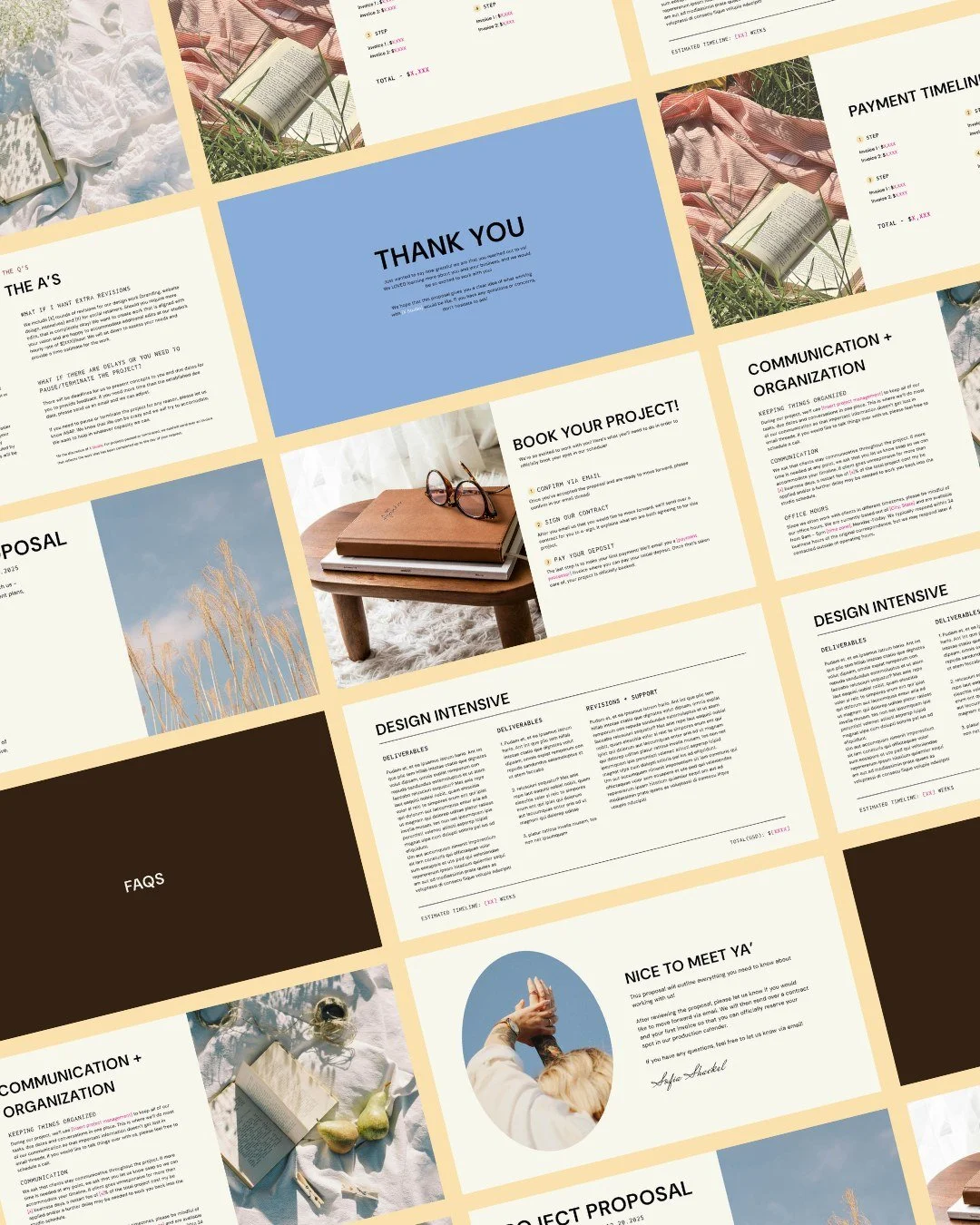 I had no idea what I was doing when I first started.

I could never find a proposal I fully loved, so this template is a conglomeration of all the ones I&rsquo;d bought in the past, redesigned to be my own.

It&rsquo;s one of the more robust proposal