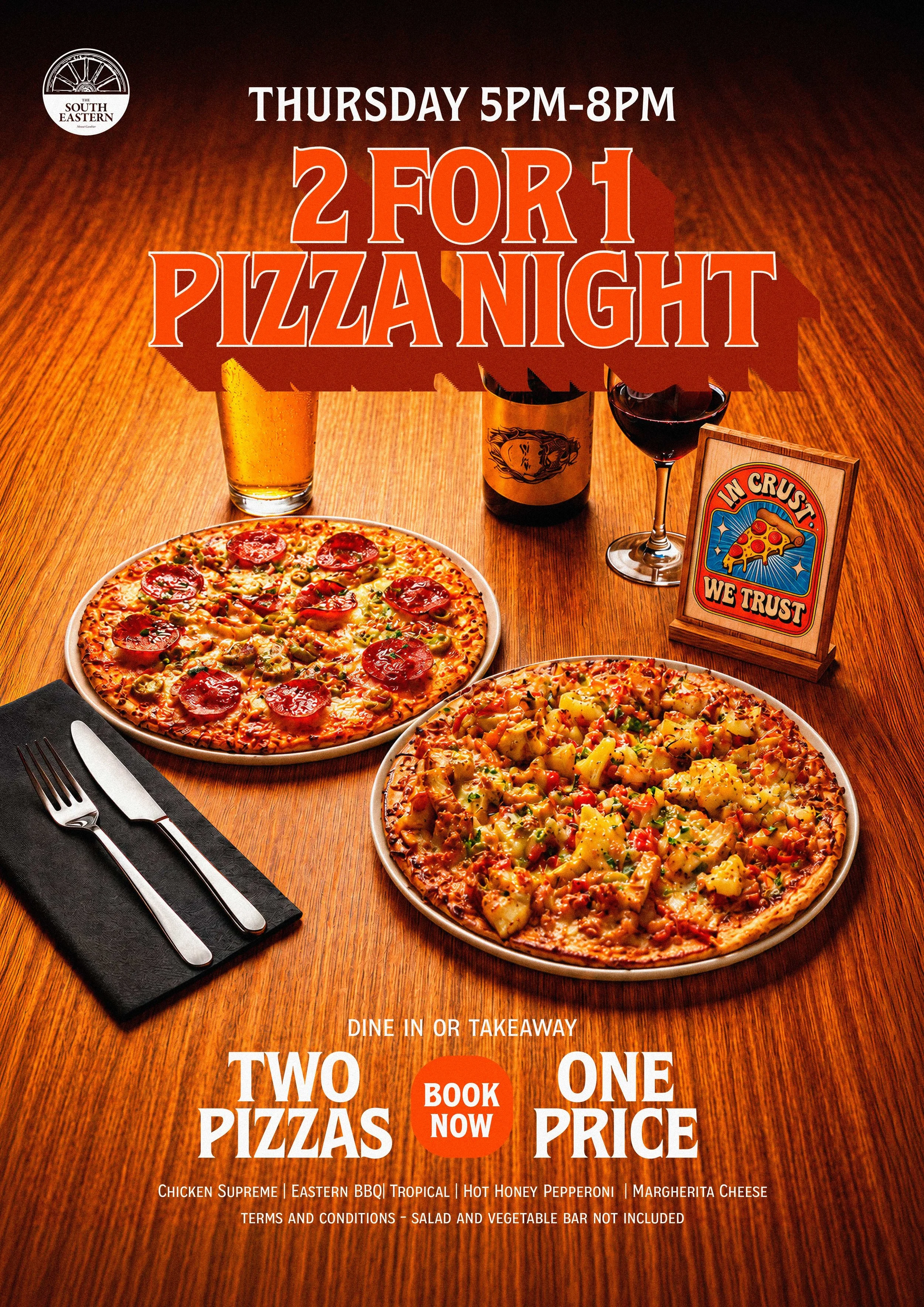 South Eastern 2 for 1 Pizza Night Thursdays | Mount Gambier