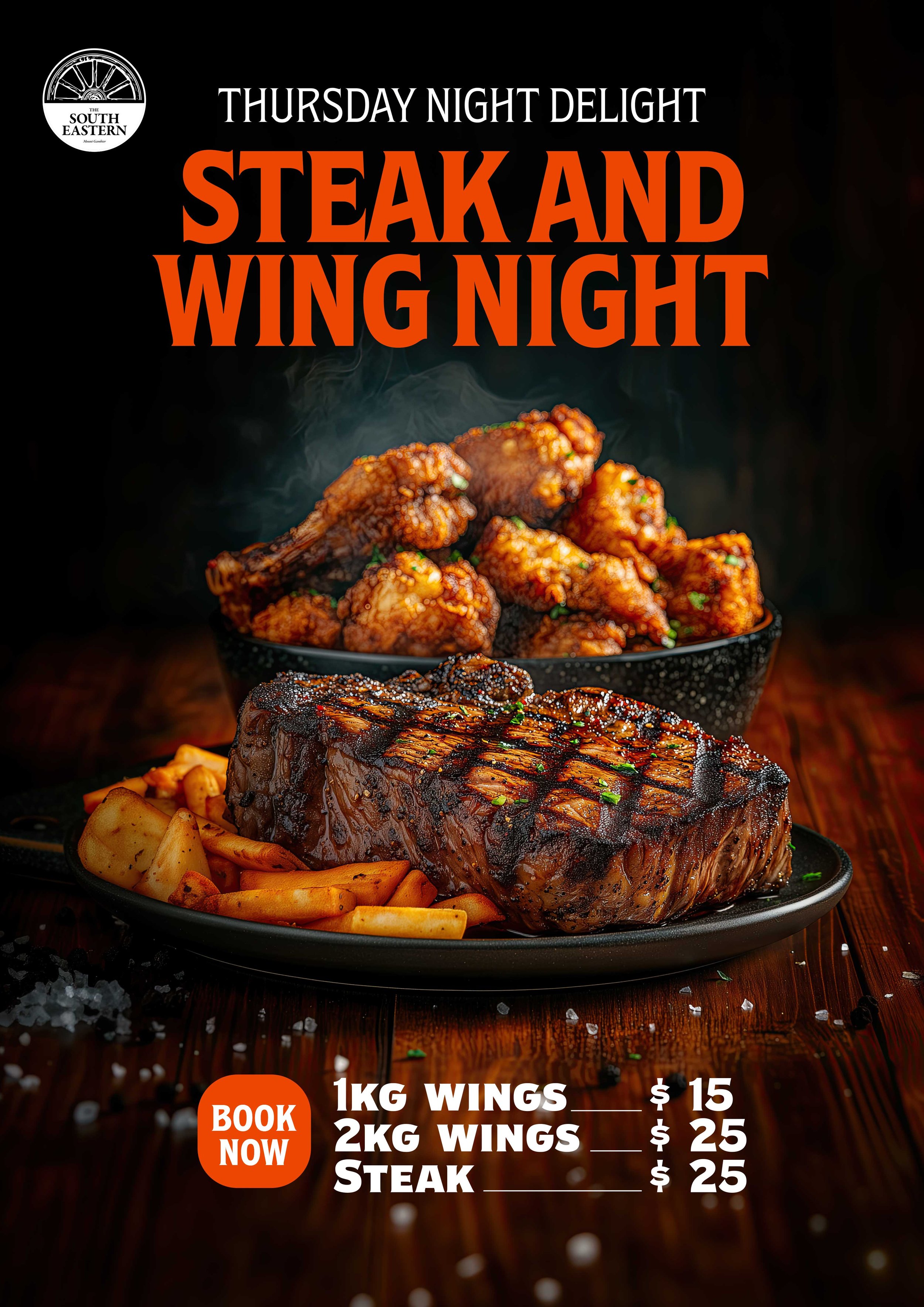 Thursday Steak and Wing Night
