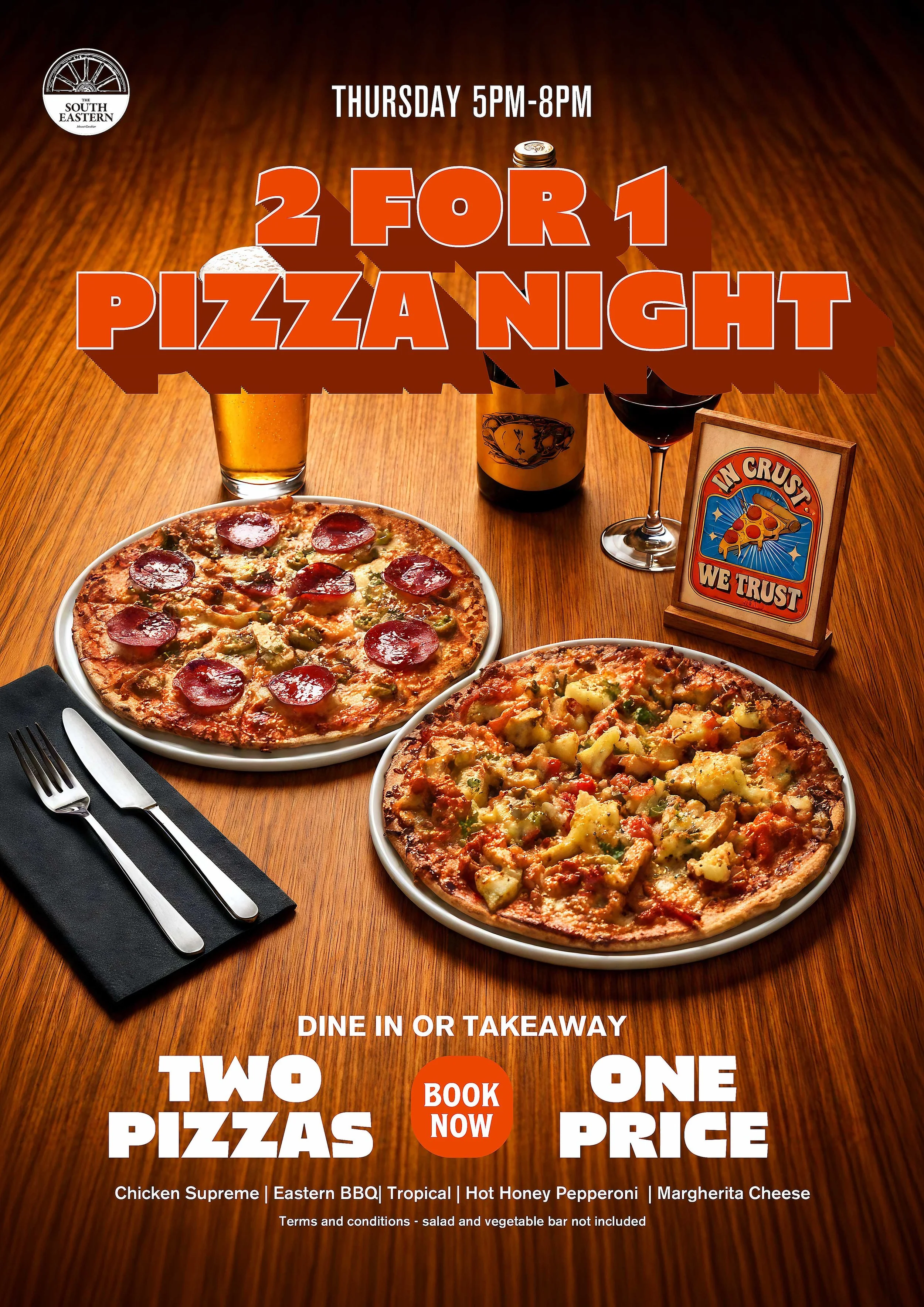2 for 1 Pizza Night Thursday Mount Gambier