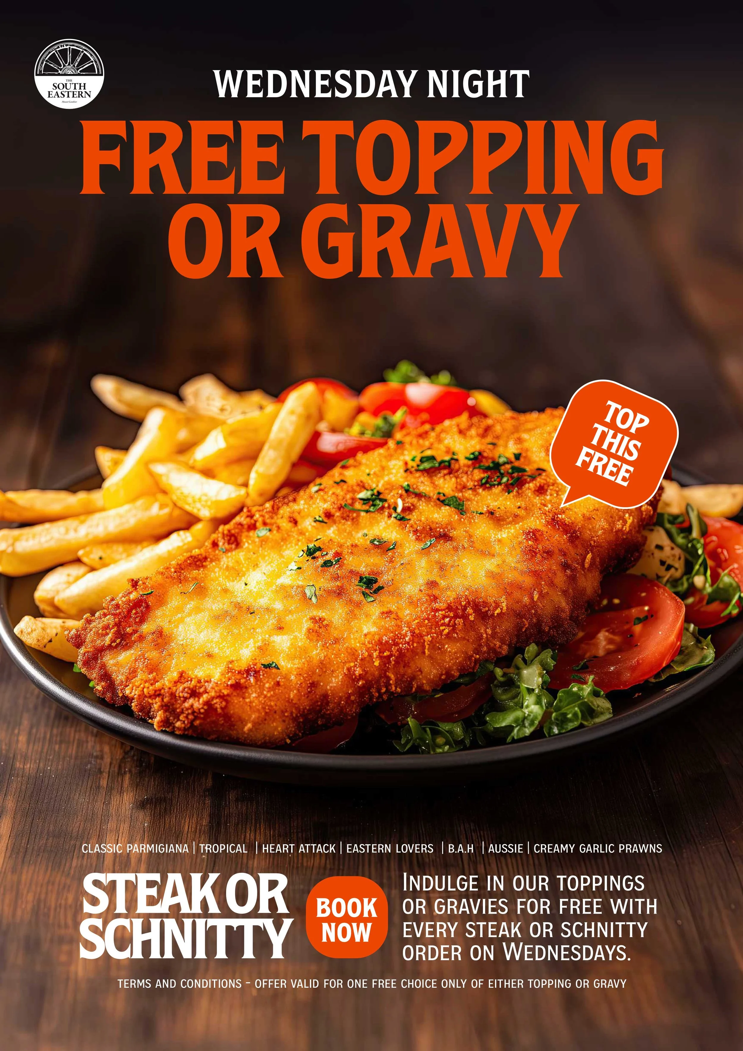 Free Toppings Wednesday Nights at the South Eastern