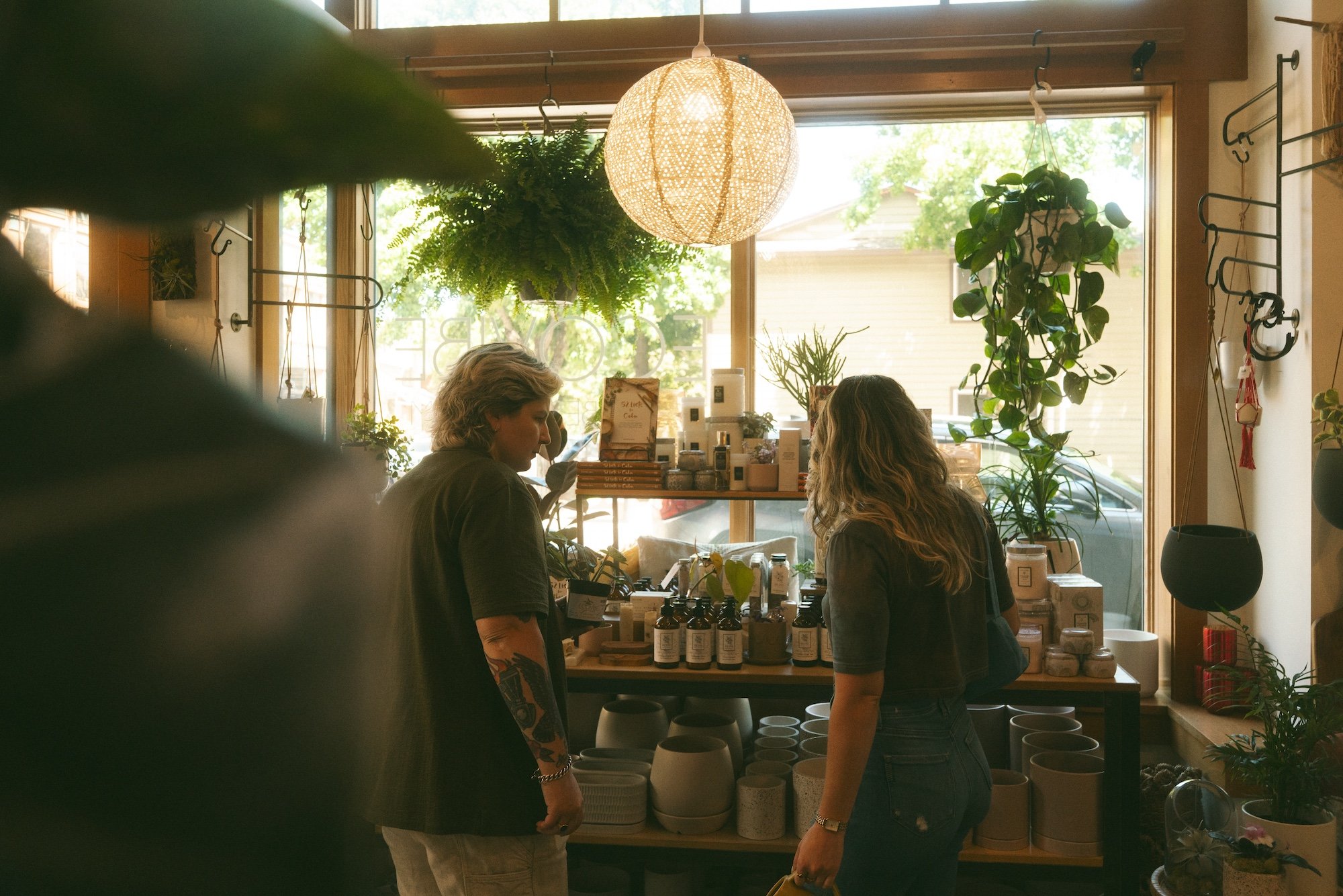 Plant shopping at Ecovibe in the Alberta neighborhood.