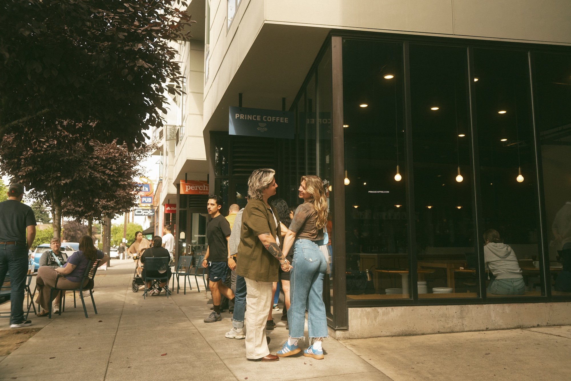 Waiting for coffee at Prince in the Beaumont-Wilshire neighborhood.