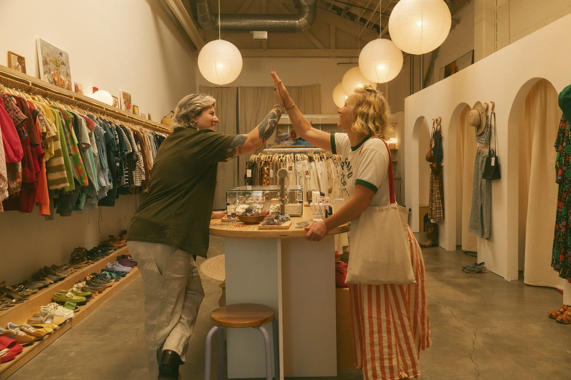 Shopping at Circle Round on N Mississippi.