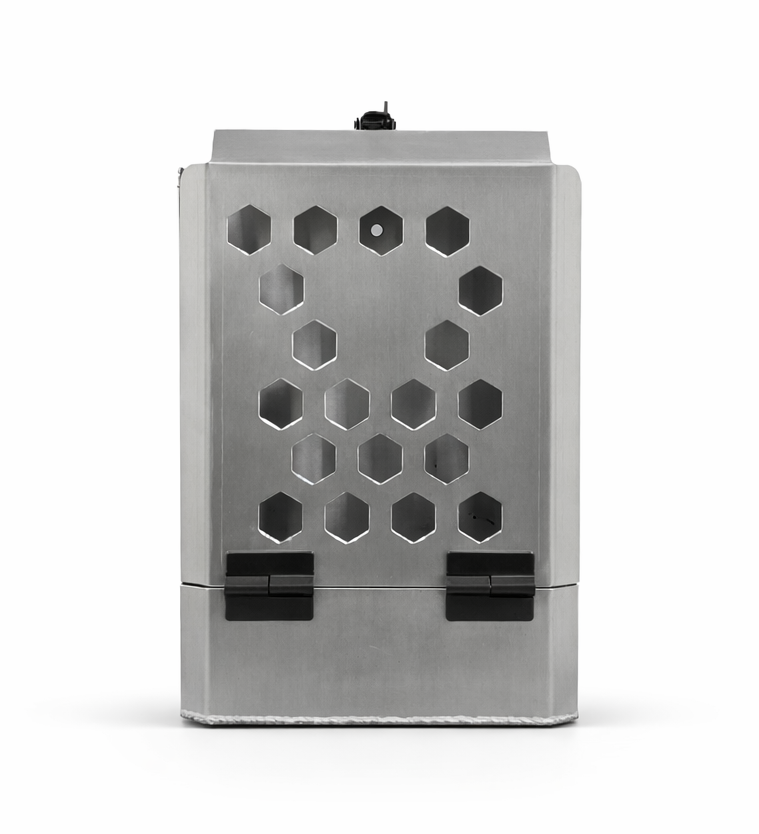 Aluminium jerry can holder with latches.png
