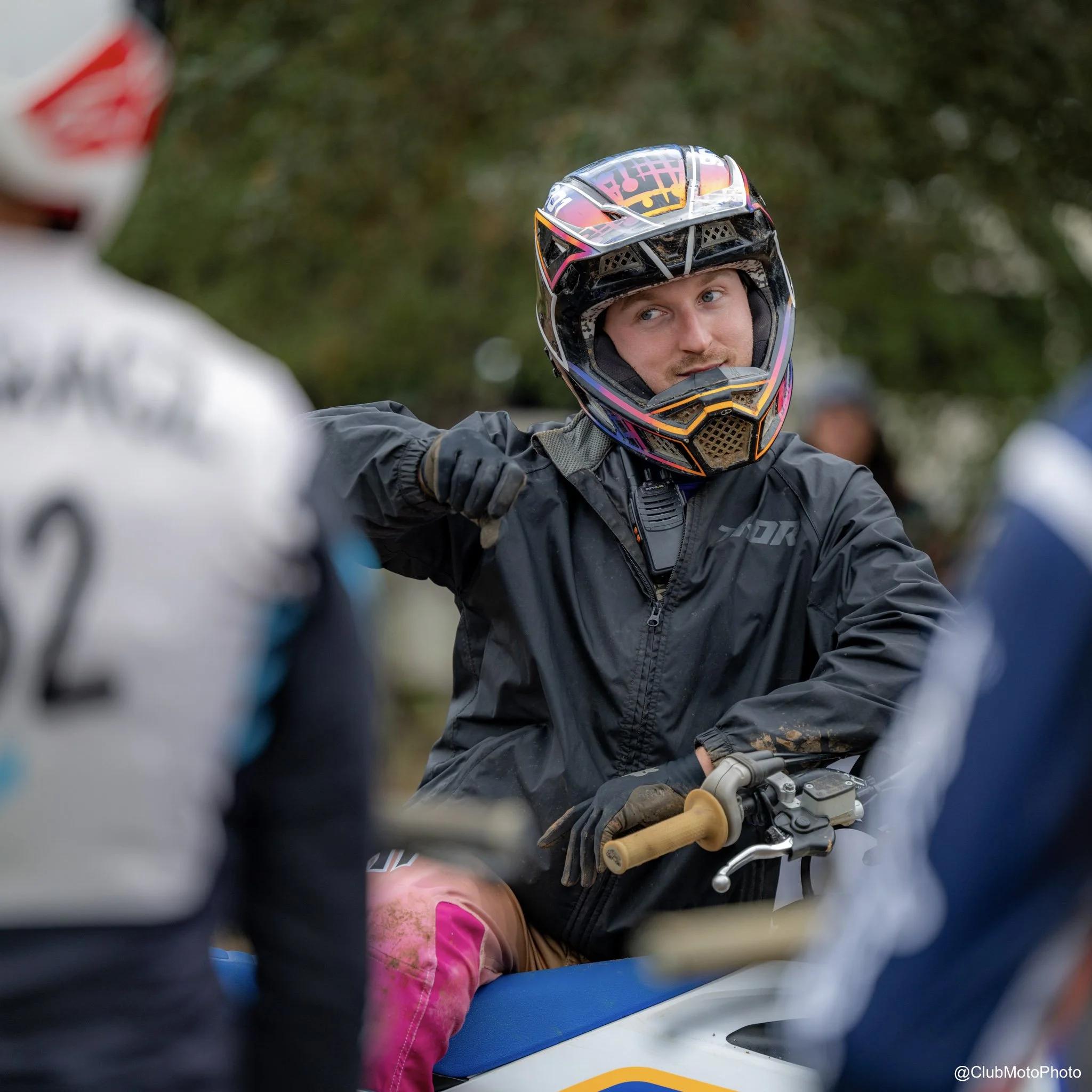 Professional motocross rider and Forge MX coach Brayden Lessler teaching riders