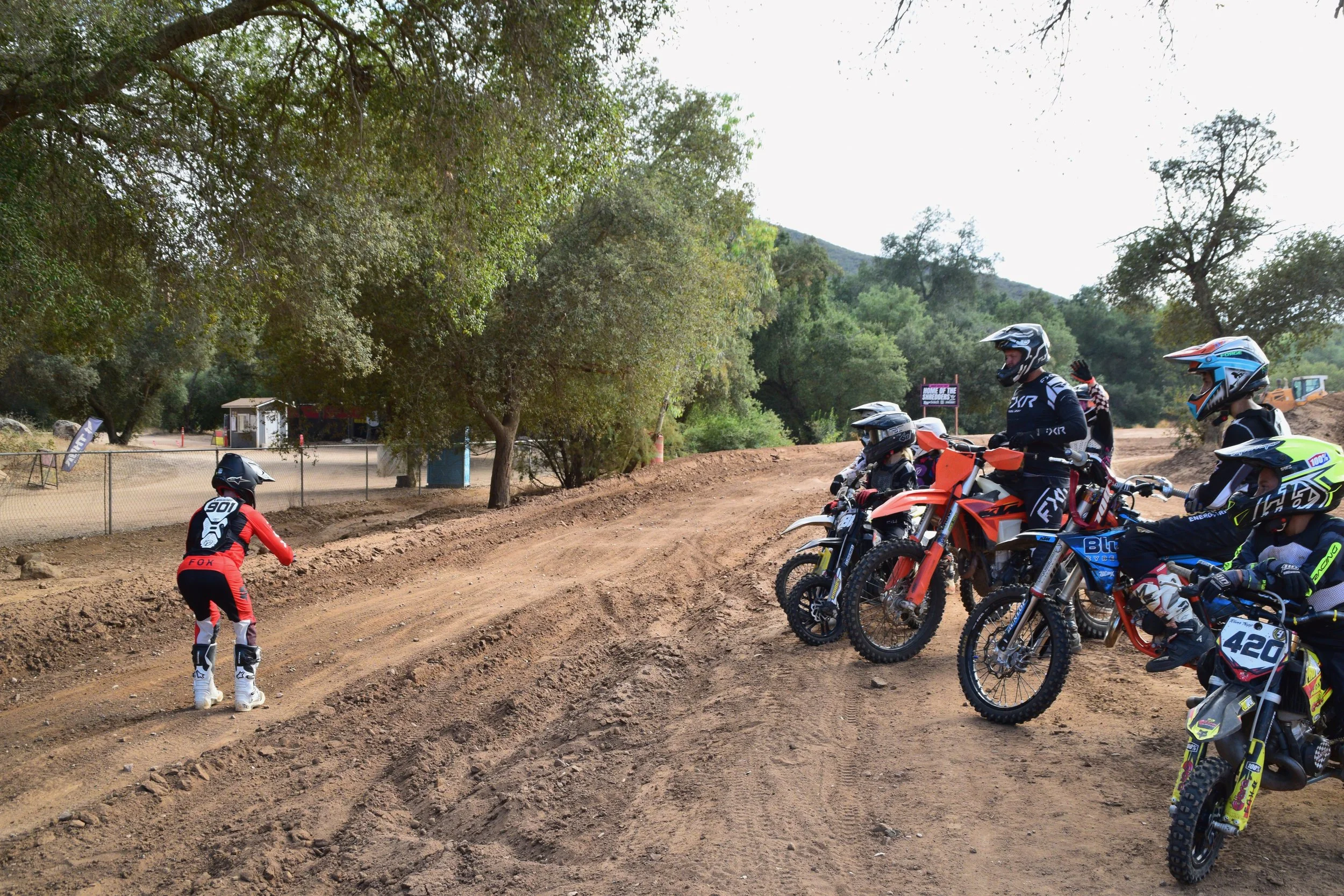 Forge MX coach teaching riders at Barona Oaks MX in San Diego County